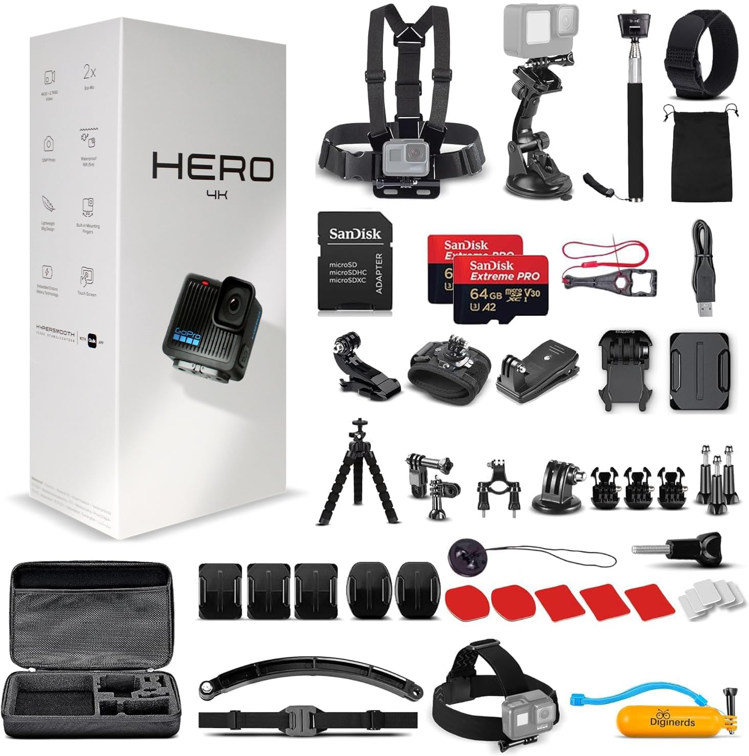 Foto 2 pulgar | Cámara De Acción Gopro Hero Black Compact 4k Ultra Hd 12mp - Venta Internacional.