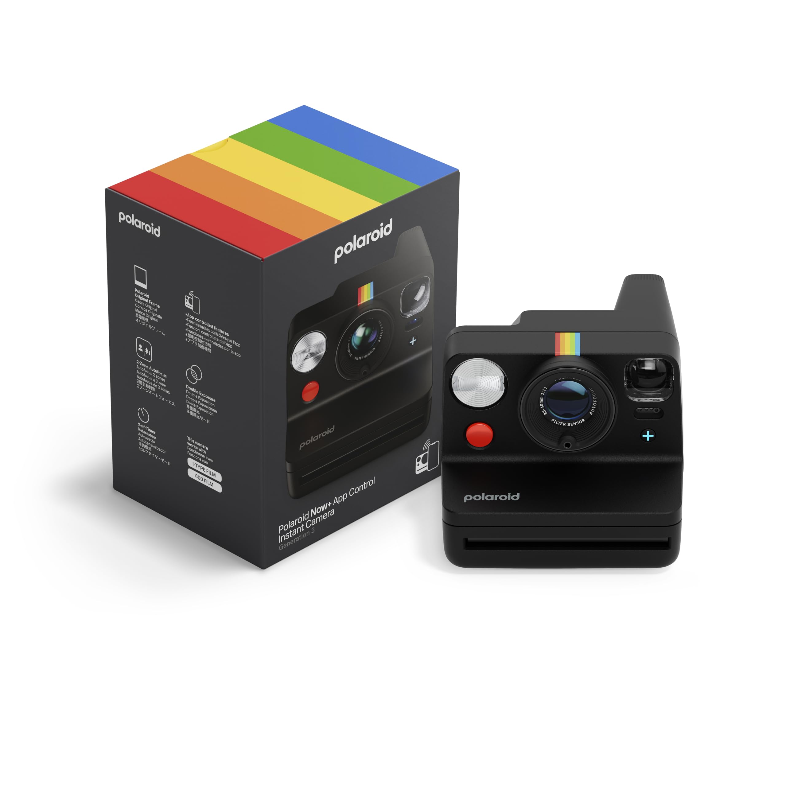Foto 2 pulgar | Cámara De Película Instantánea Polaroid Now+ 3-gen I-type Negra - Venta Internacional.