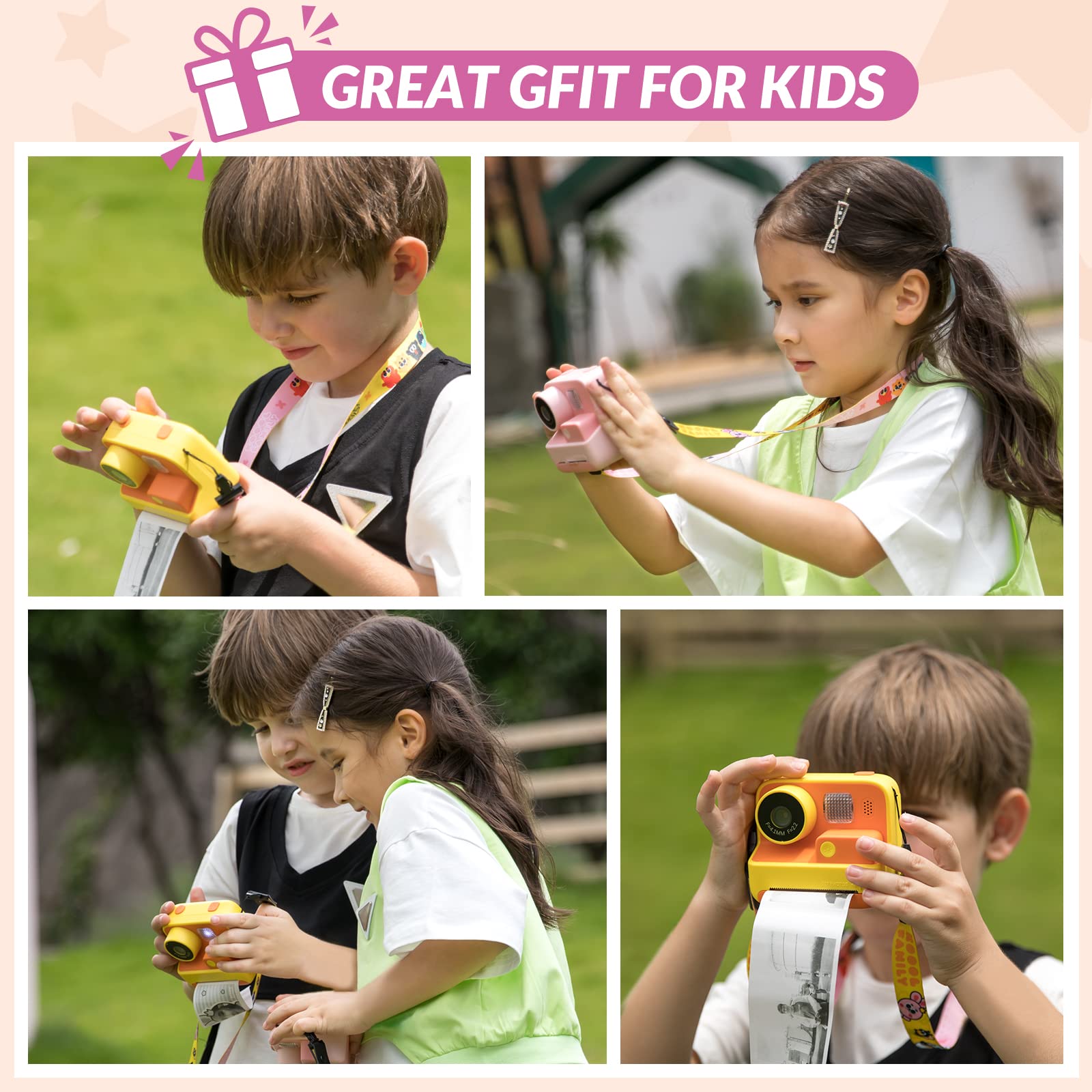 Foto 6 | Cámara Infantil Mafiti Instant Print 48mp Selfie 1080p Video Rosa - Venta Internacional.