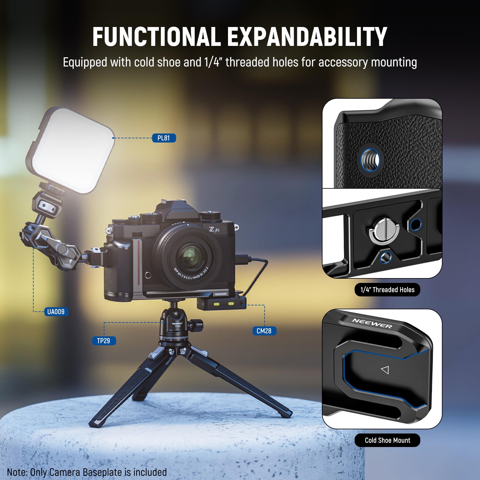 Foto 6 pulgar | Empuñadura De Cámara Neewer Ca076 Zfc En Forma De L Para Nikon Z Fc - Venta Internacional.