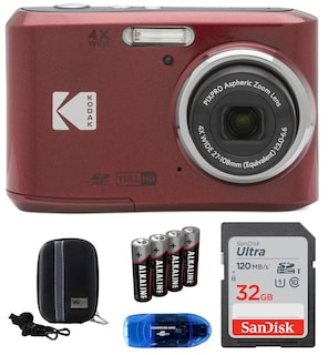 Foto 1 | Cámara Digital Kodak Pixpro Fz45 Con Tarjeta De Memoria De 32 Gb Roja - Venta Internacional.
