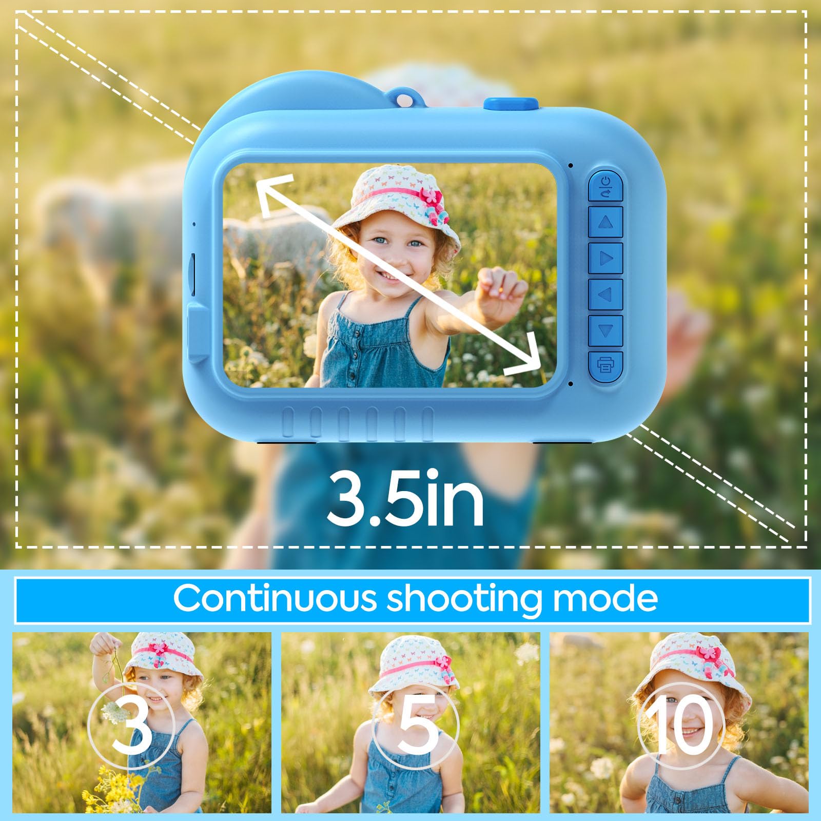 Foto 3 pulgar | Cámara De Impresión Instantánea Yosatoo Kids Con Pantalla De 3,5 Pulgadas - Venta Internacional.