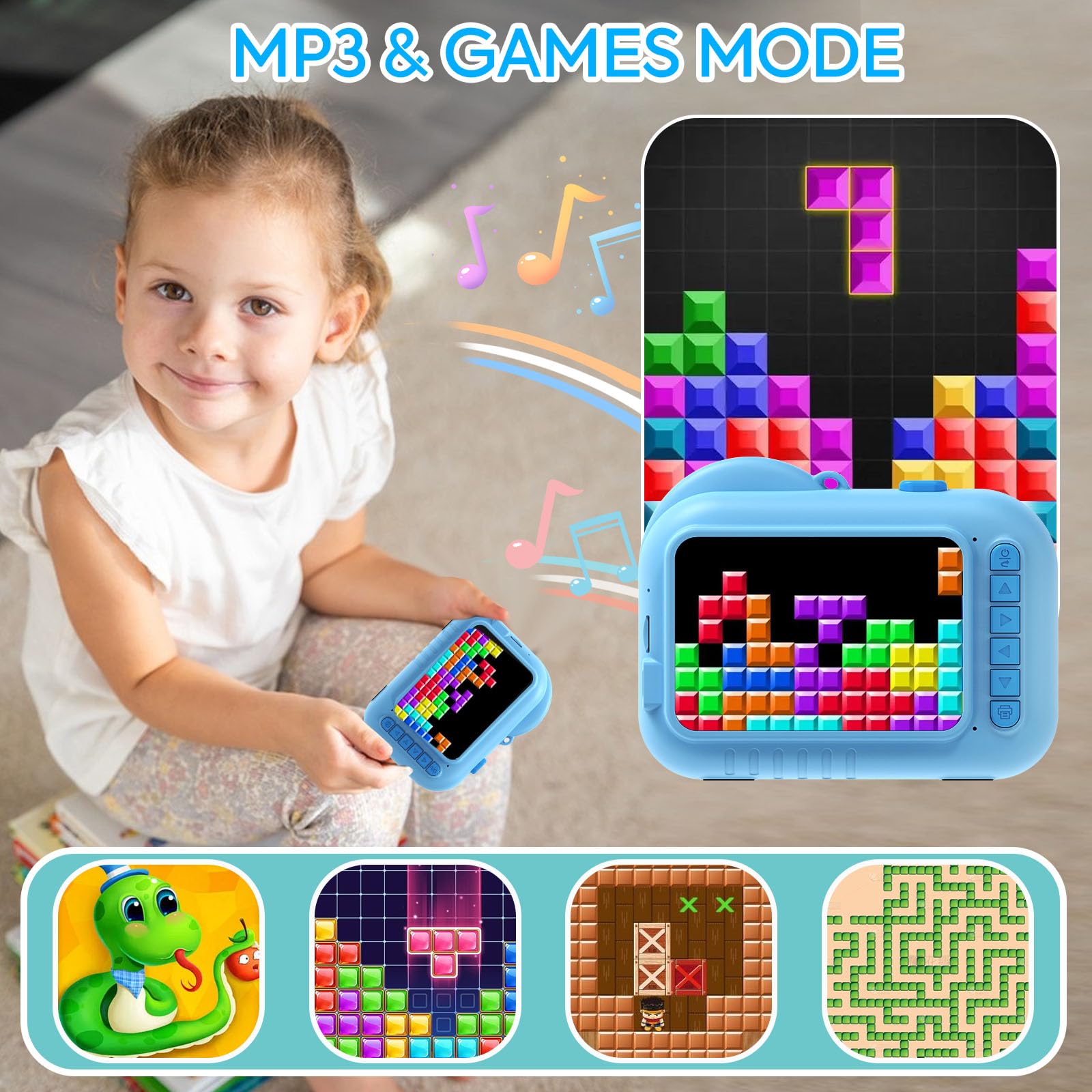 Foto 5 pulgar | Cámara De Impresión Instantánea Yosatoo Kids Con Pantalla De 3,5 Pulgadas - Venta Internacional.