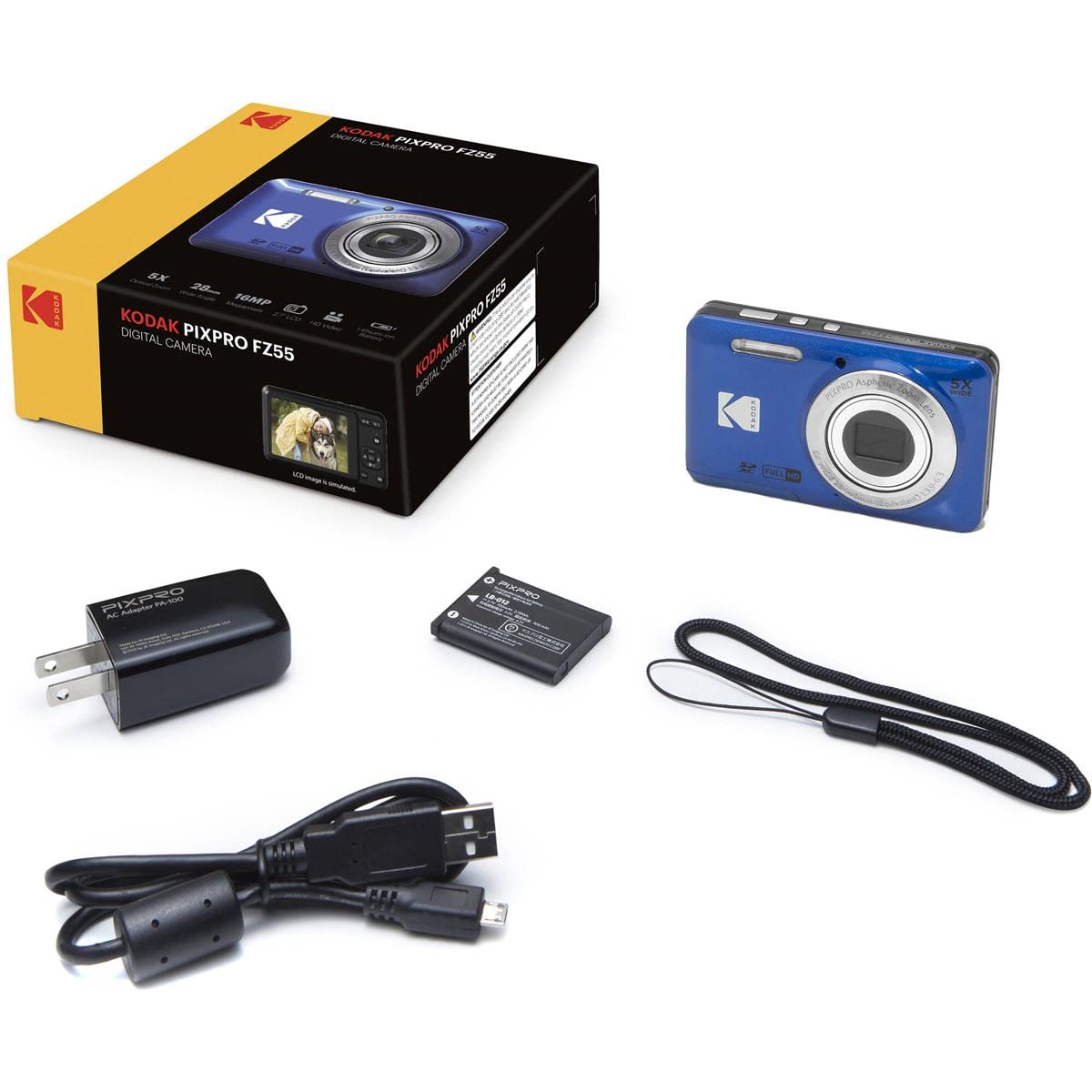 Foto 5 | Cámara Digital Kodak Pixpro Fz55-bl 16mp 5x Zoom 1080p Azul - Venta Internacional.