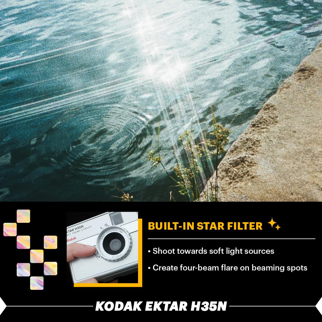 Foto 7 pulgar | Cámara De Cine Kodak Ektar H35n De Medio Marco De 35 Mm Con Filtro En Forma De Estrella - Venta Internacional.