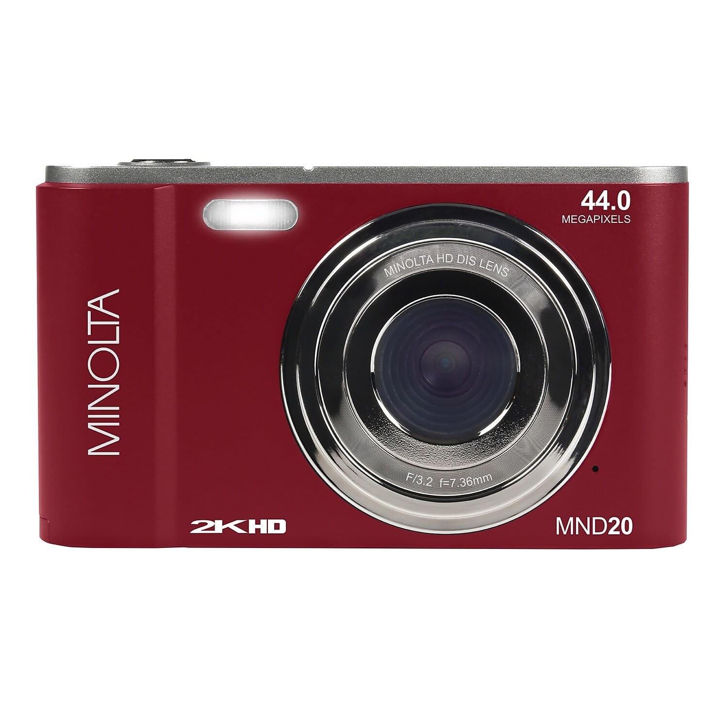 Foto 1 | Cámara Digital Minolta Mnd20 De 44 Mp/2,7 K Ultra Hd, Color Rojo - Venta Internacional.
