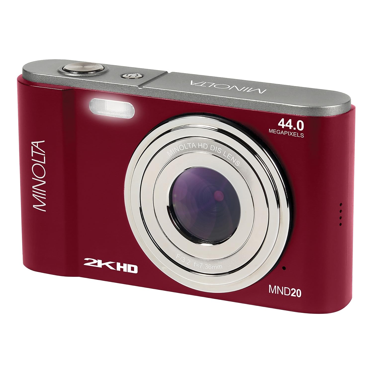 Foto 2 | Cámara Digital Minolta Mnd20 De 44 Mp/2,7 K Ultra Hd, Color Rojo - Venta Internacional.