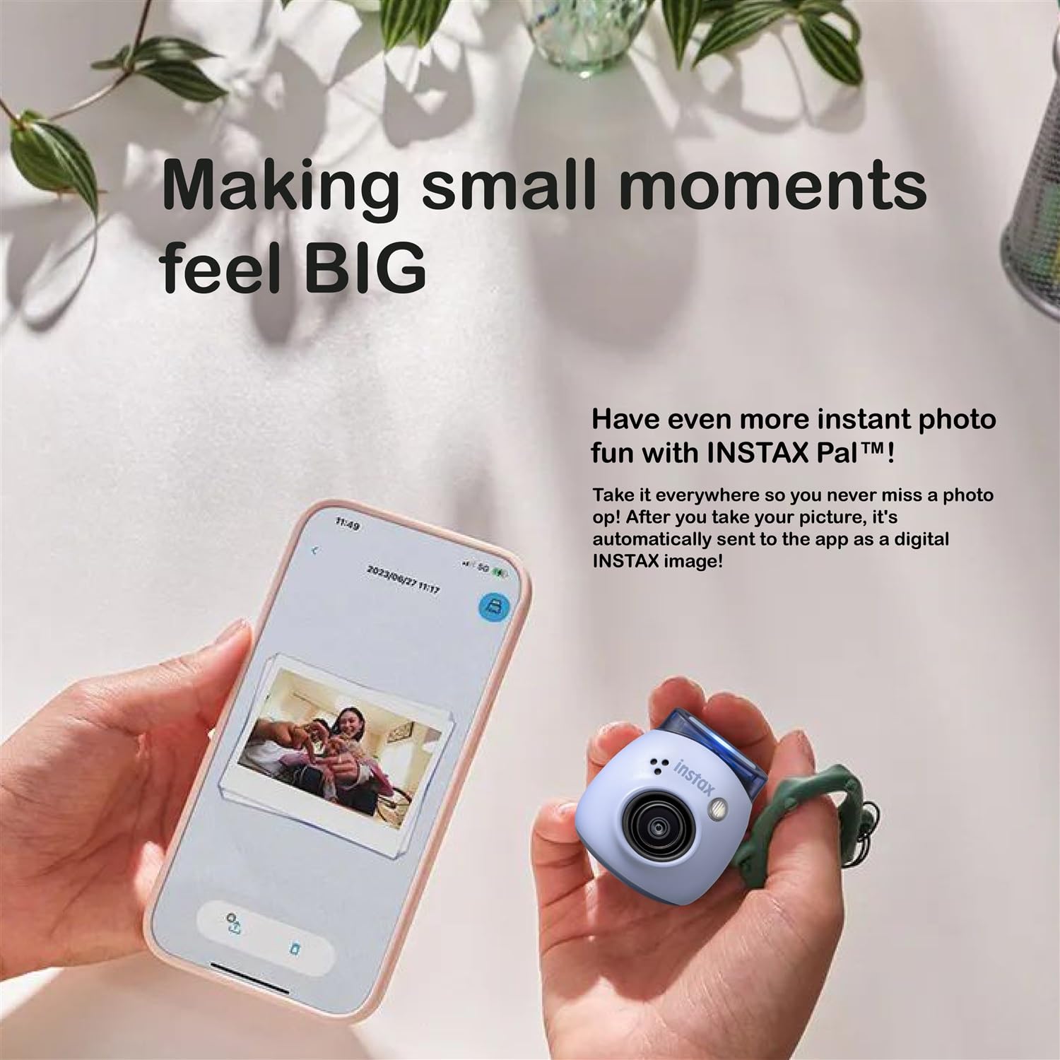 Foto 5 pulgar | Cámara Digital Fujifilm Instax Pal Azul Lavanda Con Sd De 32 Gb - Venta Internacional.