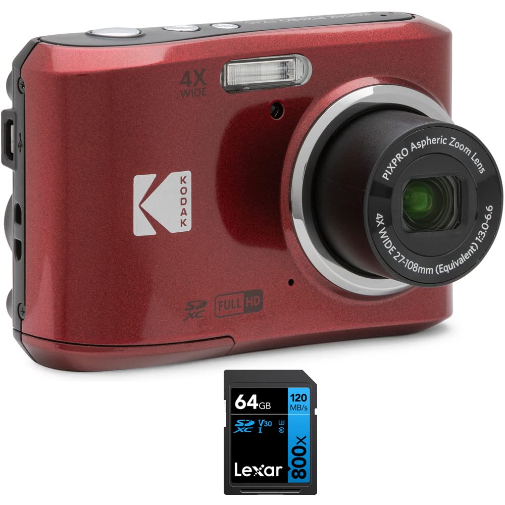 Cámara Digital Kodak Fz45rd Pixpro De 16 Mp Con Tarjeta De Memoria De 64 Gb - Venta Internacional.