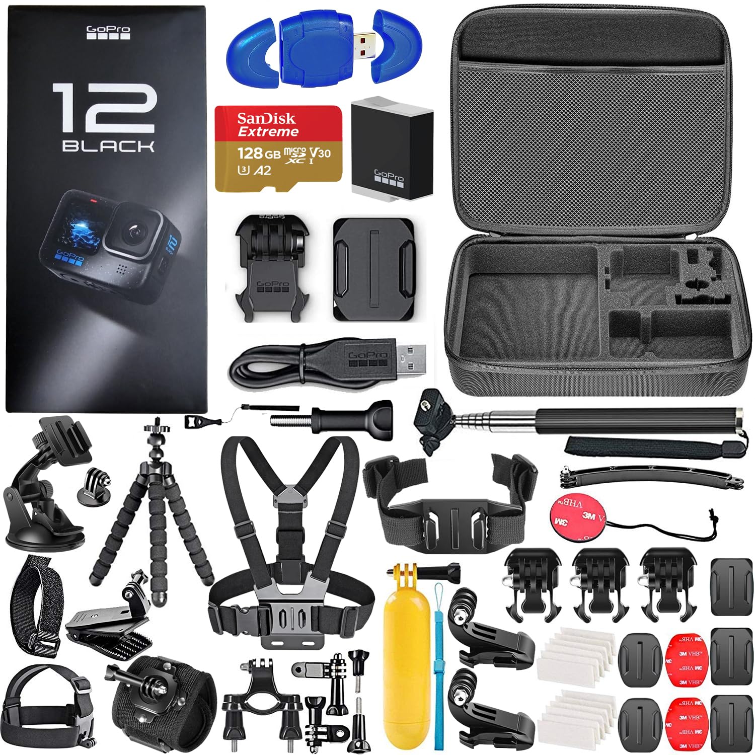 Foto 2 pulgar | Cámara De Acción Gopro Hero12 Negra De 5,3 K Con Paquete De Tarjetas De 128 Gb - Venta Internacional.