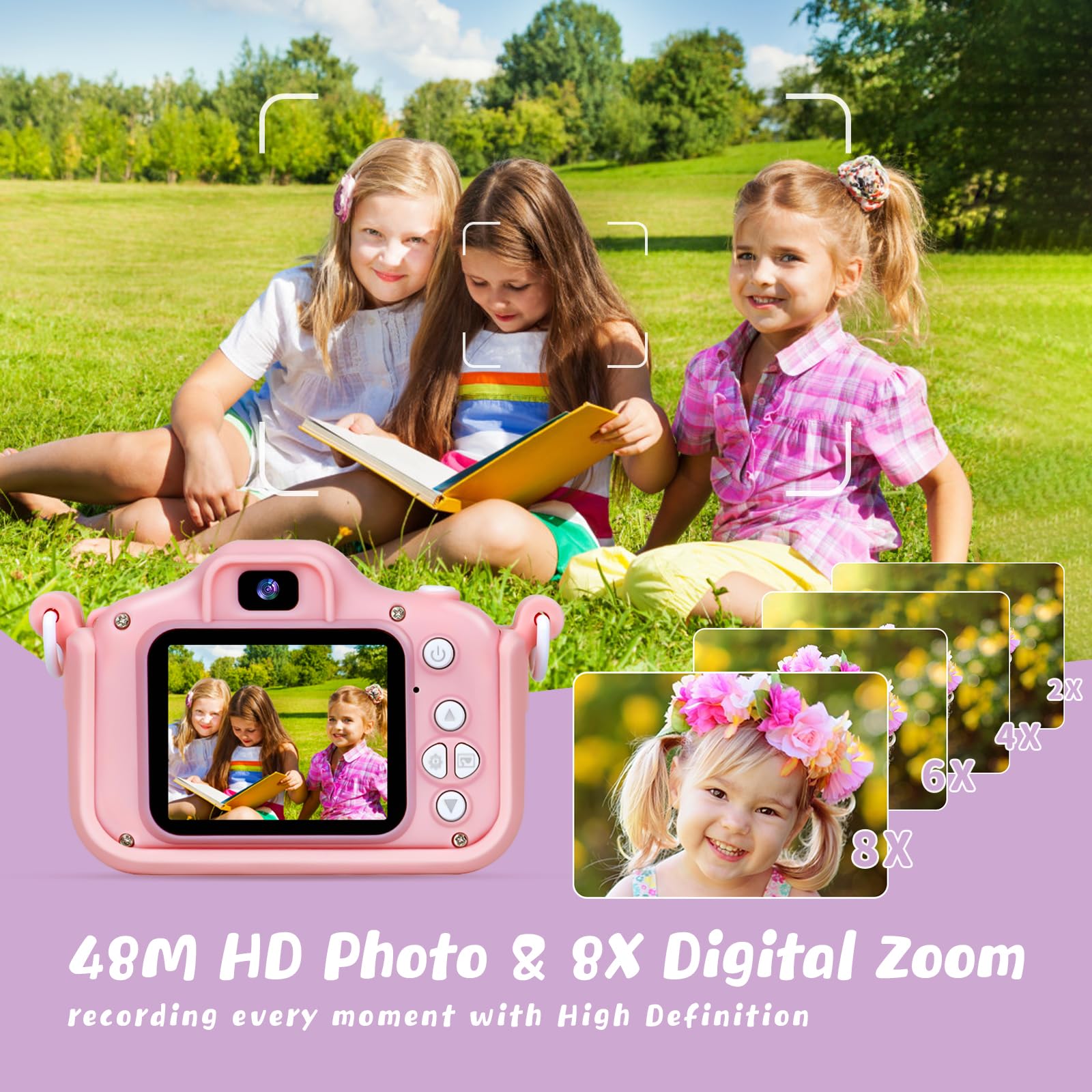Foto 4 pulgar | Cámara Infantil Kizjorya 2023 Mejorada De 48 Mp Hd Digital De 3 A 12 Años - Venta Internacional.