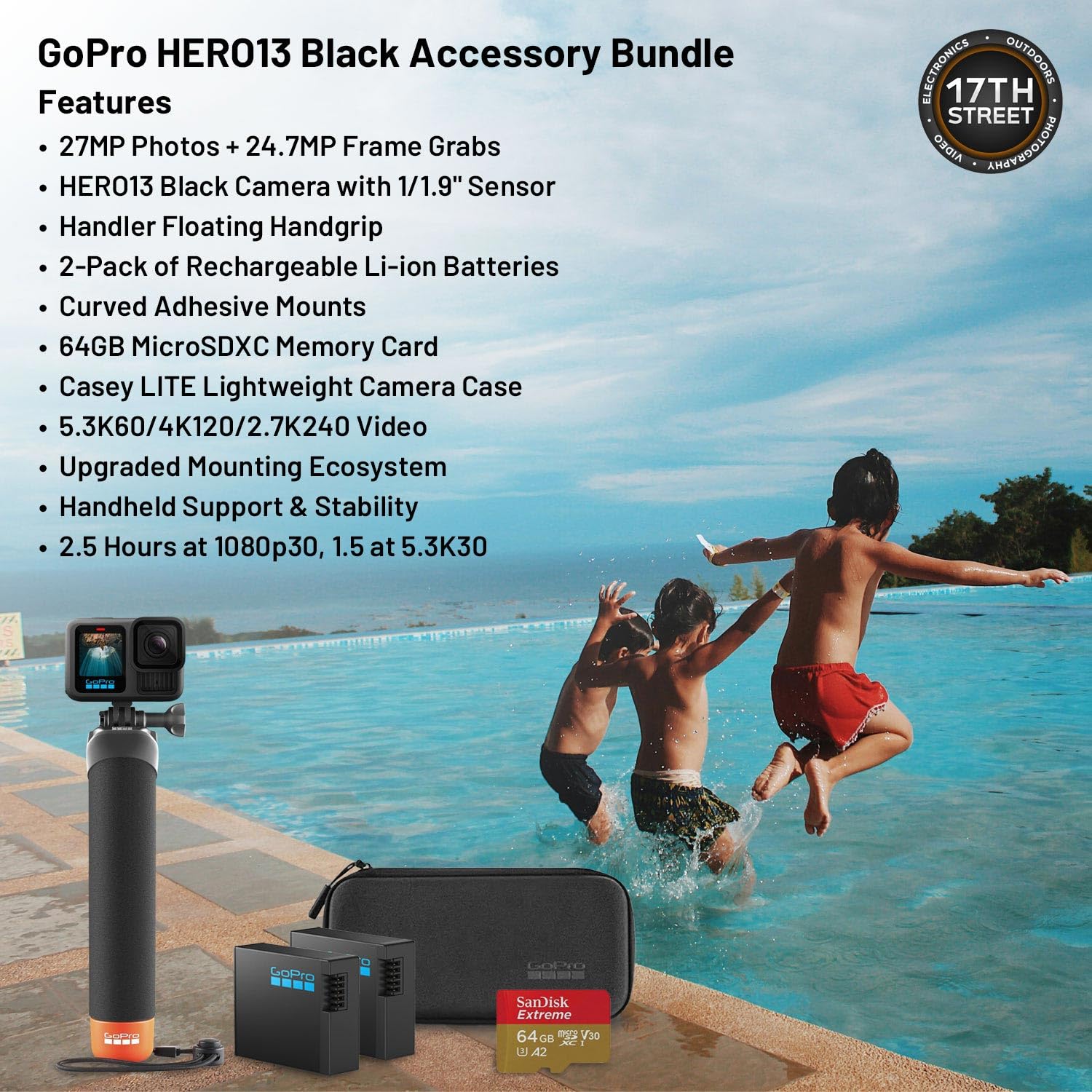 Foto 4 pulgar | Cámara De Acción Gopro Hero13 Negra 27mp 5.3k60 Impermeable - Venta Internacional.