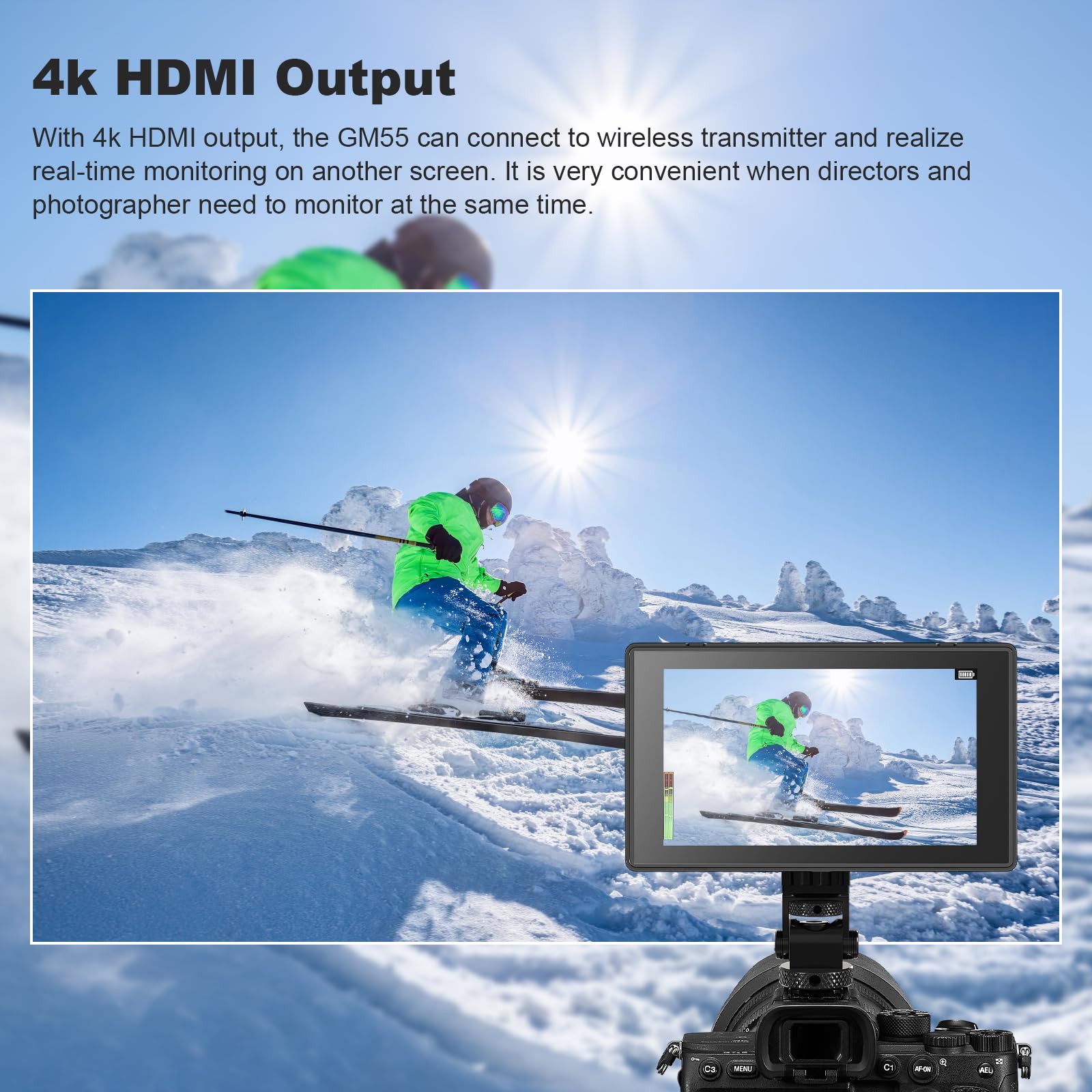 Foto 4 pulgar | Monitor De Campo Con Cámara Godox Gm55, 5.5 Pulgadas, 4k, Hdmi, 410 Nit - Venta Internacional.