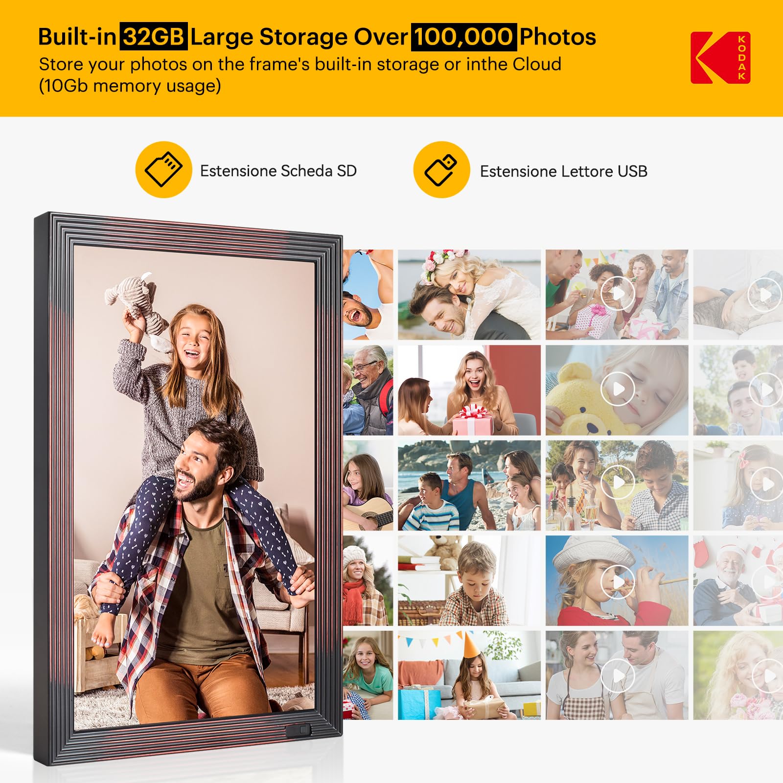 Foto 5 | Marco De Fotos Digital Kodak 21.5 Smart De 32 Gb+2 Gb De Ram Fhd Ips - Venta Internacional.