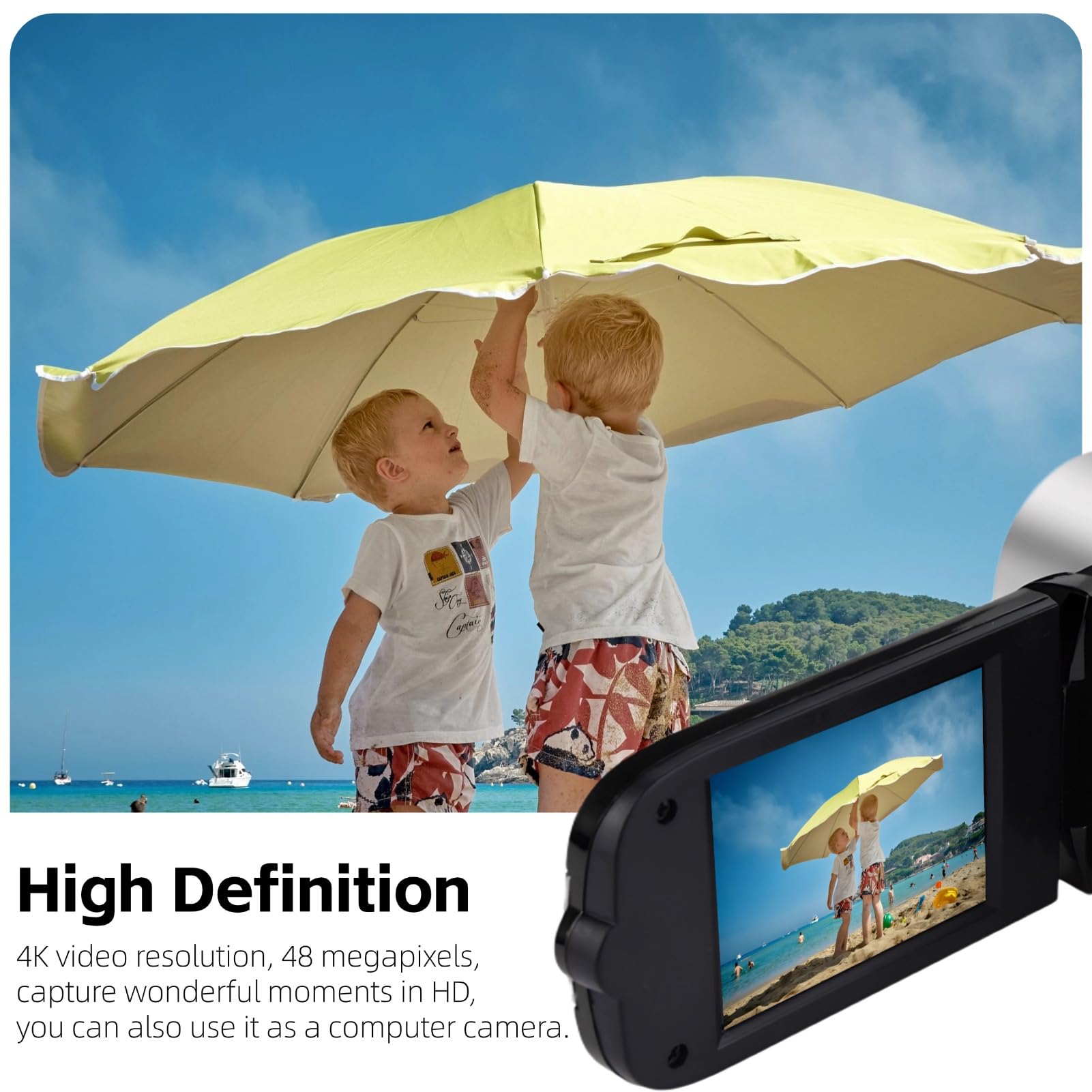 Foto 3 | Cámara De Vídeo Yoidesu Black Digital 1080p 16mp Con Pantalla De 2.7 Pulgadas - Venta Internacional.