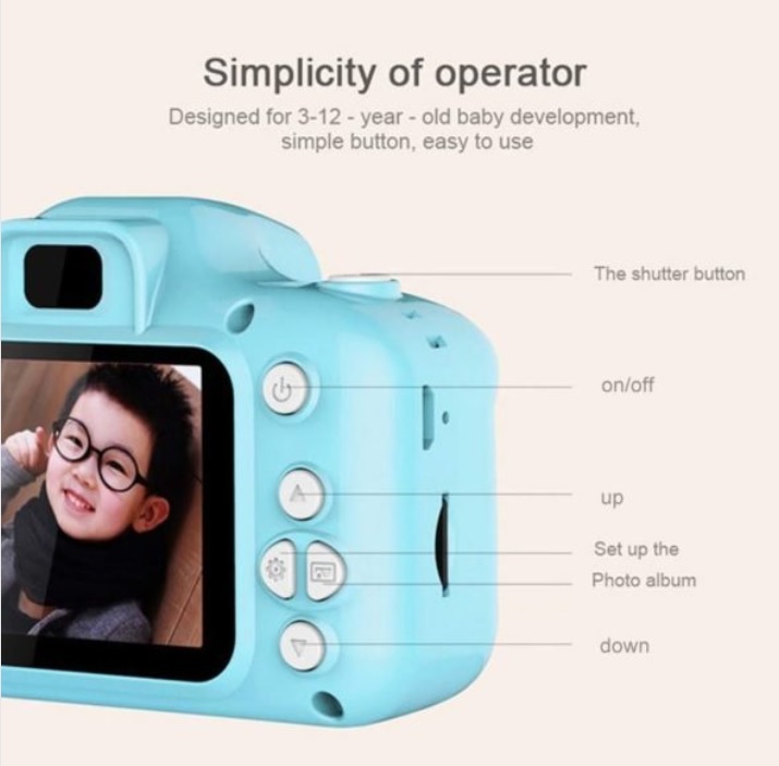 Foto 6 pulgar | Camara Digital Niños Uso Rudo Azul