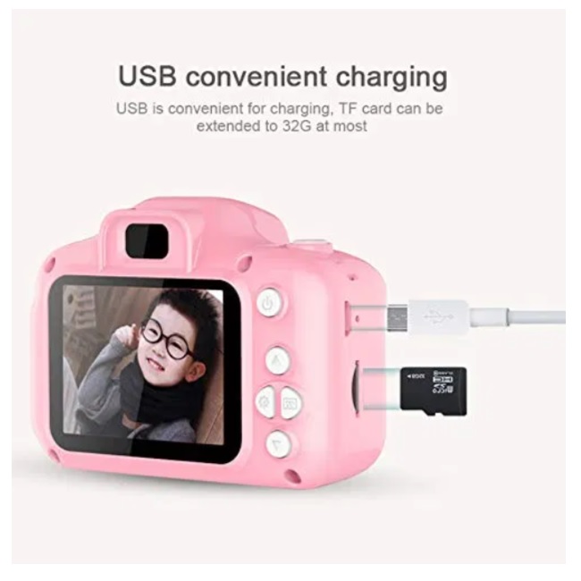 Foto 3 pulgar | Camara Digital Niños Uso Rudo Rosa
