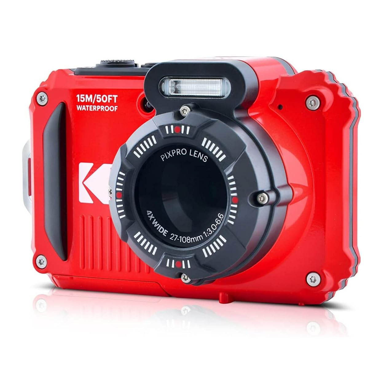 Foto 5 | Cámara Digital Kodak Pixpro Wpz2, Resistente Al Agua, 16 Mp, Roja - Venta Internacional.