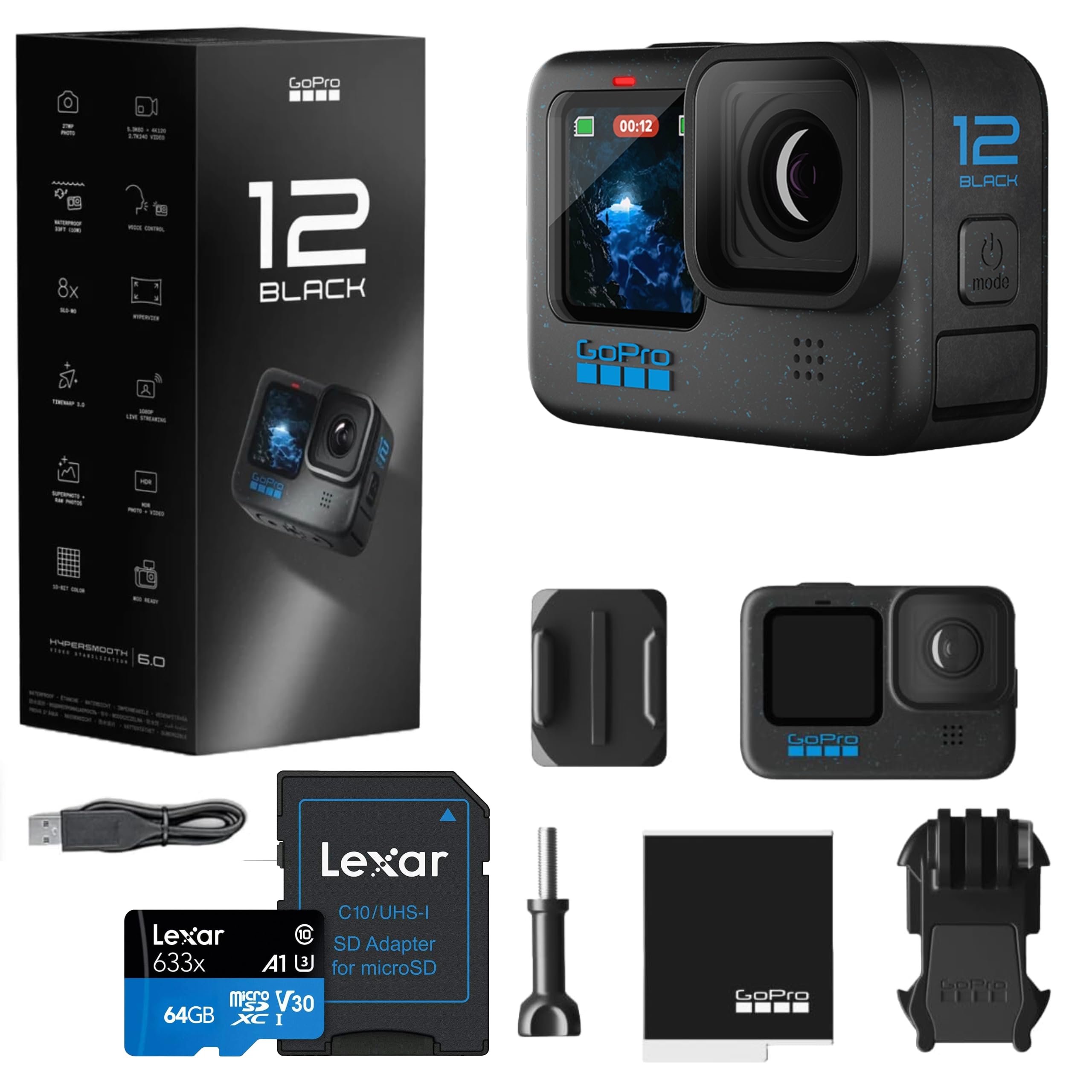 Cámara De Acción Gopro Hero12 Black 5.3k60 Ultra Hd Video - Venta Internacional.