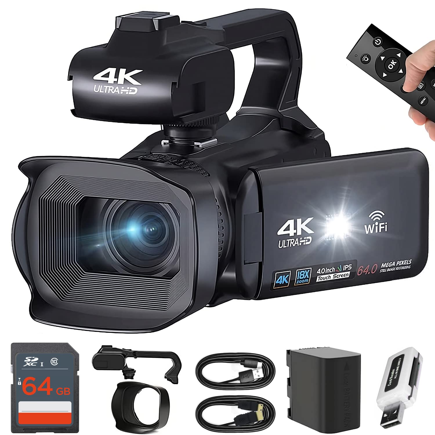 Foto 1 | Videocámara Acuvar 4k 64mp Hd Con Zoom 18x Con Acceso. - Venta Internacional.