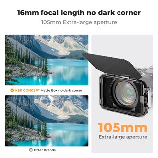 Foto 5 | Matte Box K&f Concept Mini Con Bandera Superior De Fibra De Carbono - Venta Internacional.