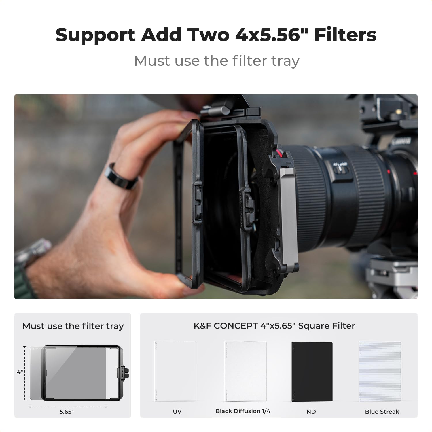 Foto 4 pulgar | Kit Matte Box K&f Concept Mini Con Filtros Nd4+nd32 Para Réflex Digitales - Venta Internacional.