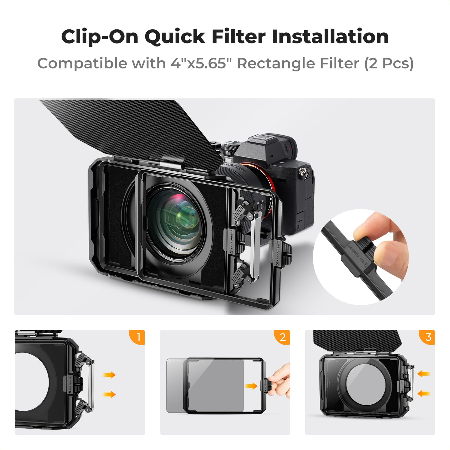 Foto 7 pulgar | Kit Matte Box K&f Concept Mini Con Filtros Nd4+nd32 Para Réflex Digitales - Venta Internacional.