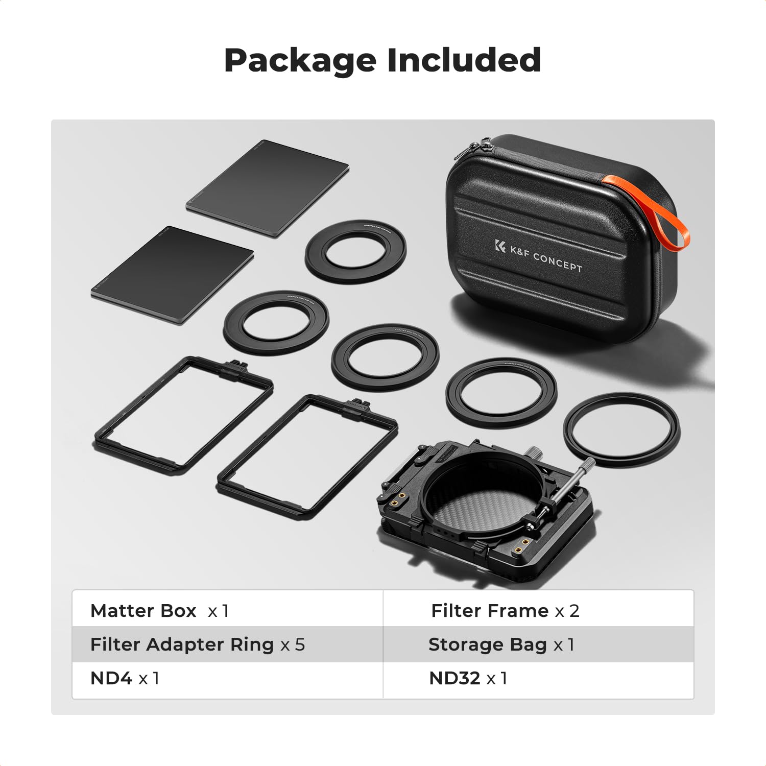 Foto 8 pulgar | Kit Matte Box K&f Concept Mini Con Filtros Nd4+nd32 Para Réflex Digitales - Venta Internacional.