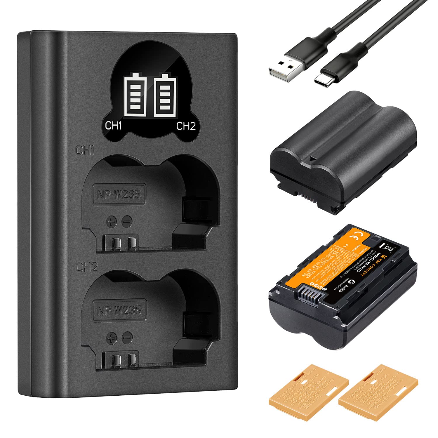 Foto 1 | Set Cargador De Batería K&f Concept Np-w235 Para Fujifilm Xt5 - Venta Internacional.