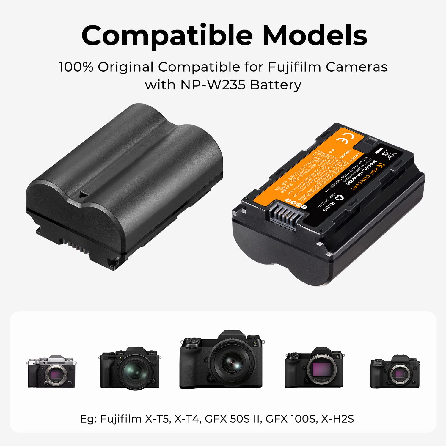 Foto 4 pulgar | Set Cargador De Batería K&f Concept Np-w235 Para Fujifilm Xt5 - Venta Internacional.