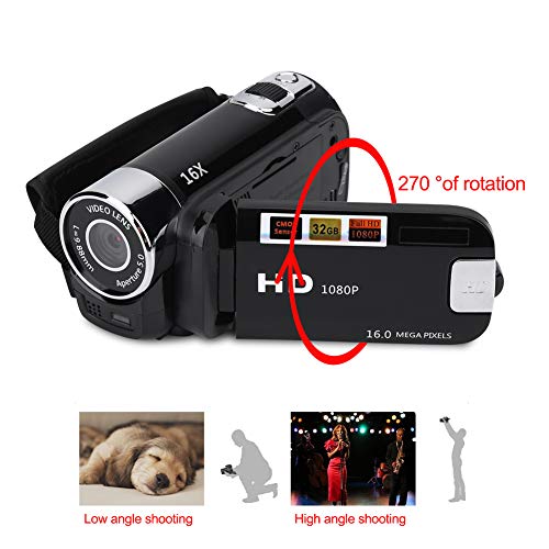 Foto 3 | Videocámara Eboxer 1080p, 16 Mp, 270°, Lcd, Zoom 16x, Sensor Coms - Venta Internacional.