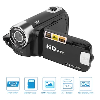 Foto 2 | Videocámara Digital Ashata Dh 90 De 16 Mp Con Zoom 16x Con Pantalla De 2,7 Pulgadas - Venta Internacional.