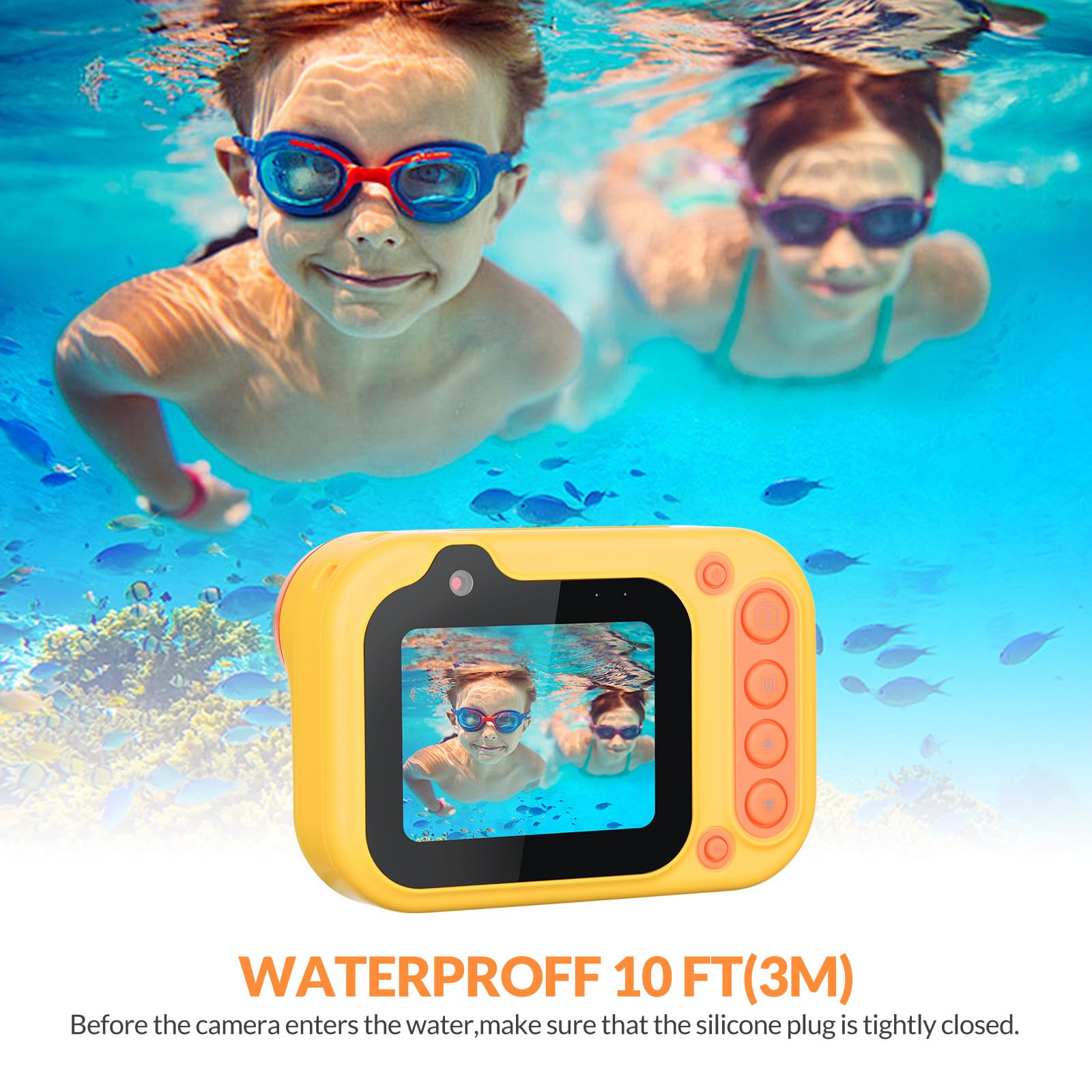 Foto 3 pulgar | Cámara Digital Impermeable Mafiti Kids De 48 Mp 1080p Con Tarjeta De 32 Gb - Venta Internacional.