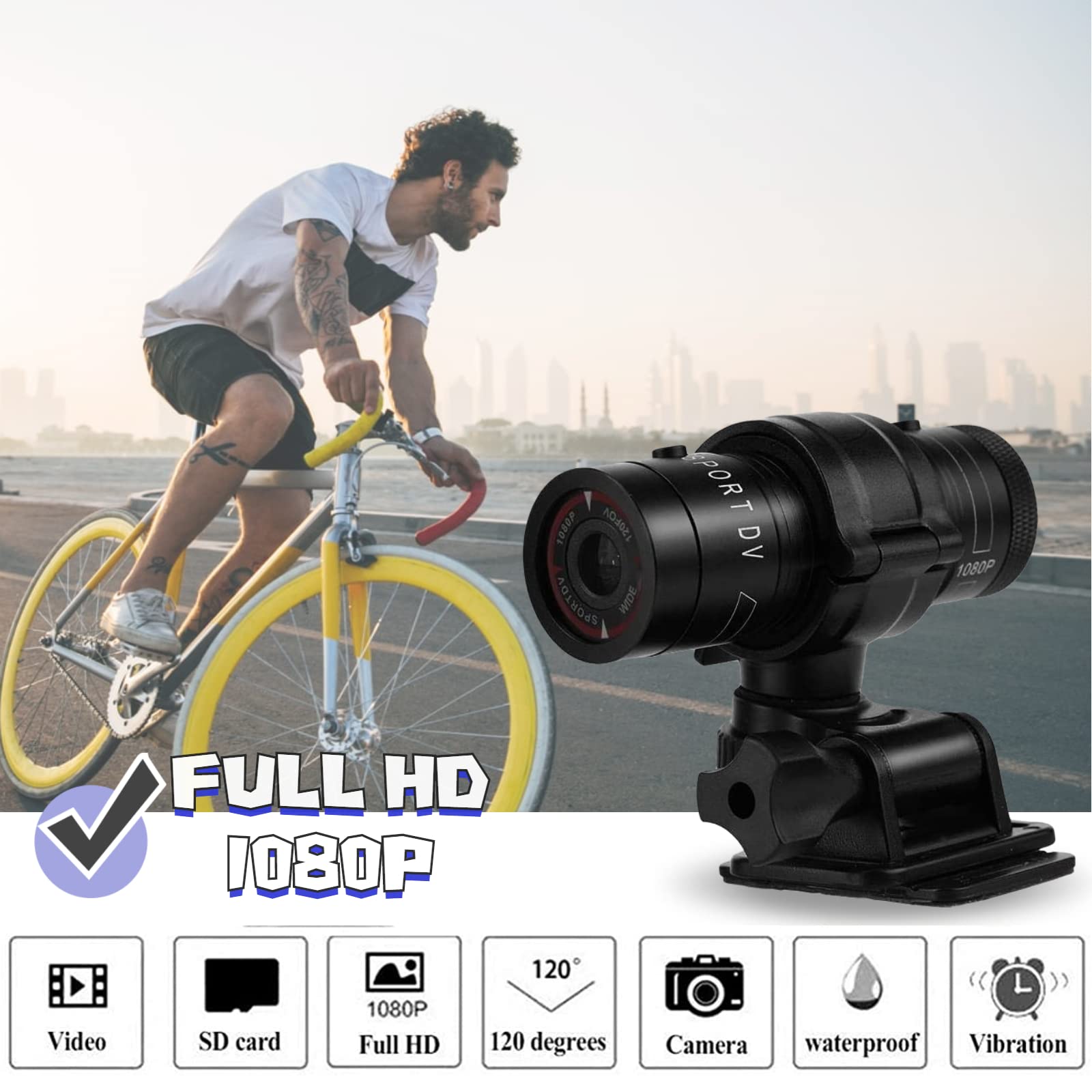 Foto 2 | Cámara Deportiva Hilitand 1080p Totalmente Impermeable Con Lente De Micrófono De 120° - Venta Internacional.