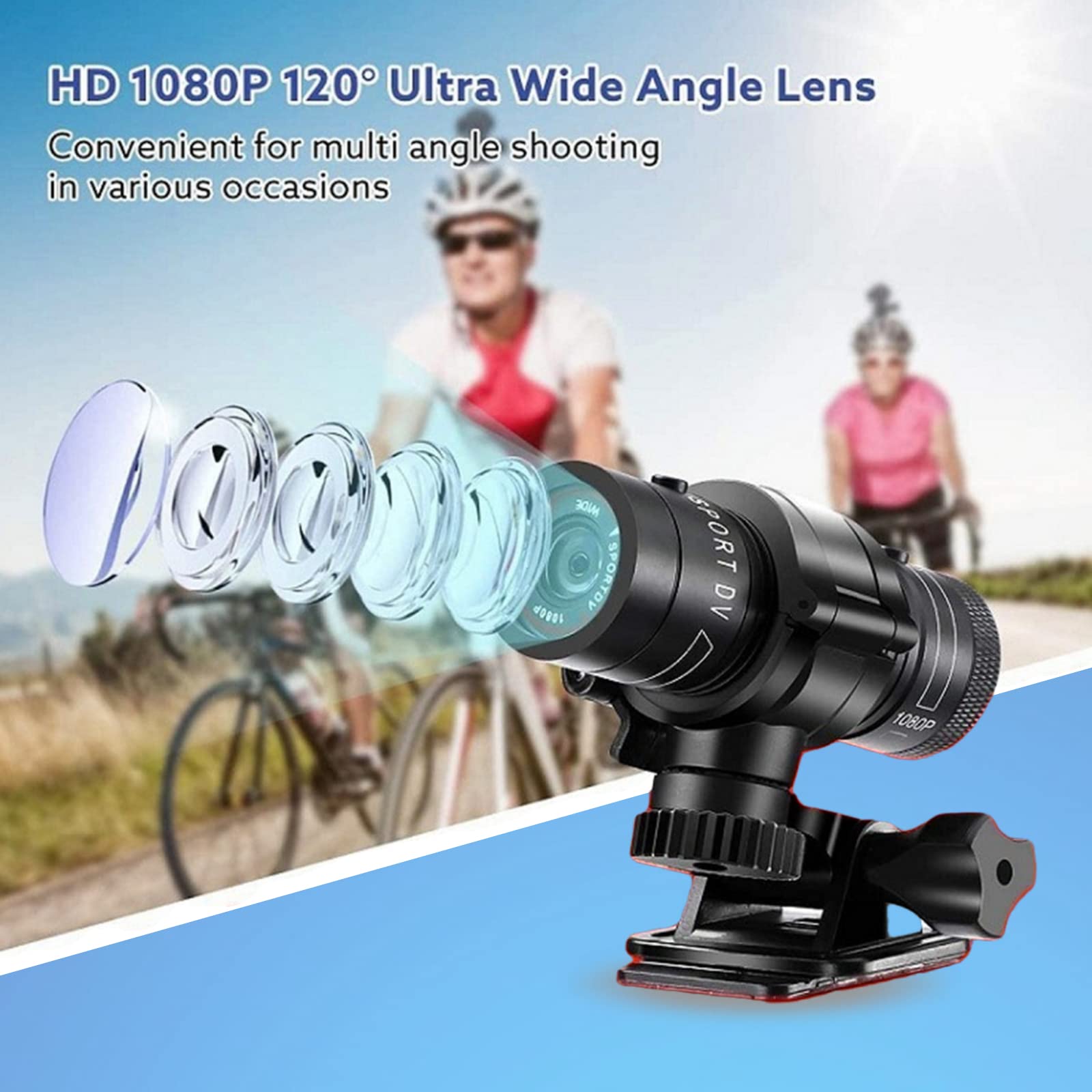 Foto 3 | Cámara Deportiva Hilitand 1080p Totalmente Impermeable Con Lente De Micrófono De 120° - Venta Internacional.