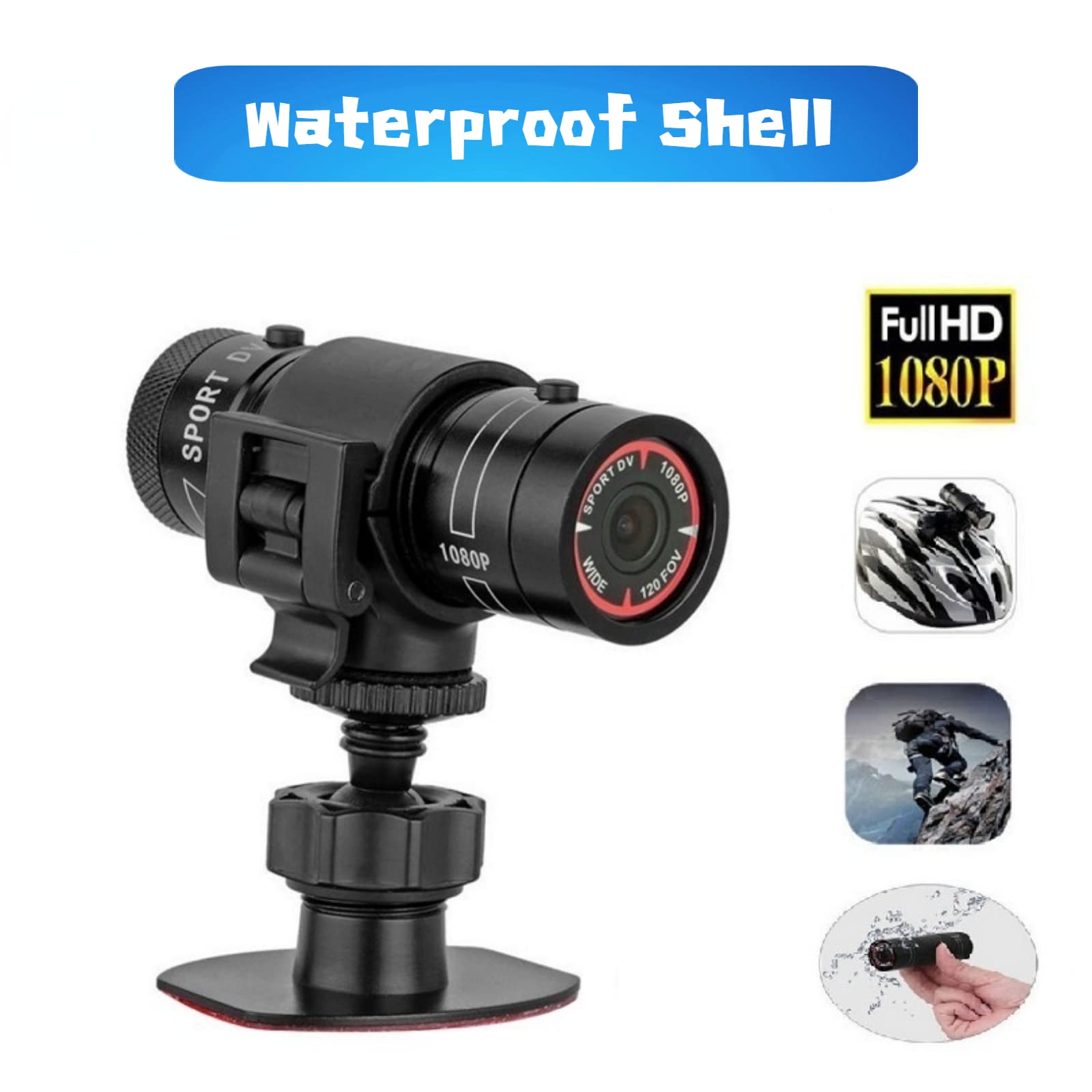 Foto 6 | Cámara Deportiva Hilitand 1080p Totalmente Impermeable Con Lente De Micrófono De 120° - Venta Internacional.