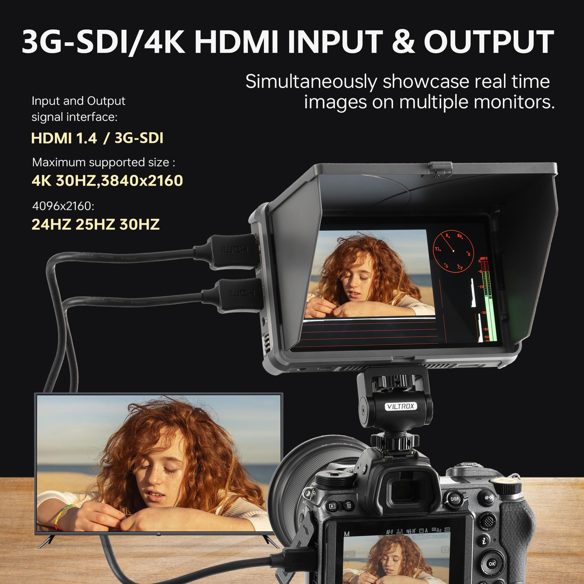 Foto 3 pulgar | Monitor De Campo Con Cámara Viltrox Dc-x3 De 6 Pulgadas, 4k Hdmi 1.4/3g-sdi - Venta Internacional.