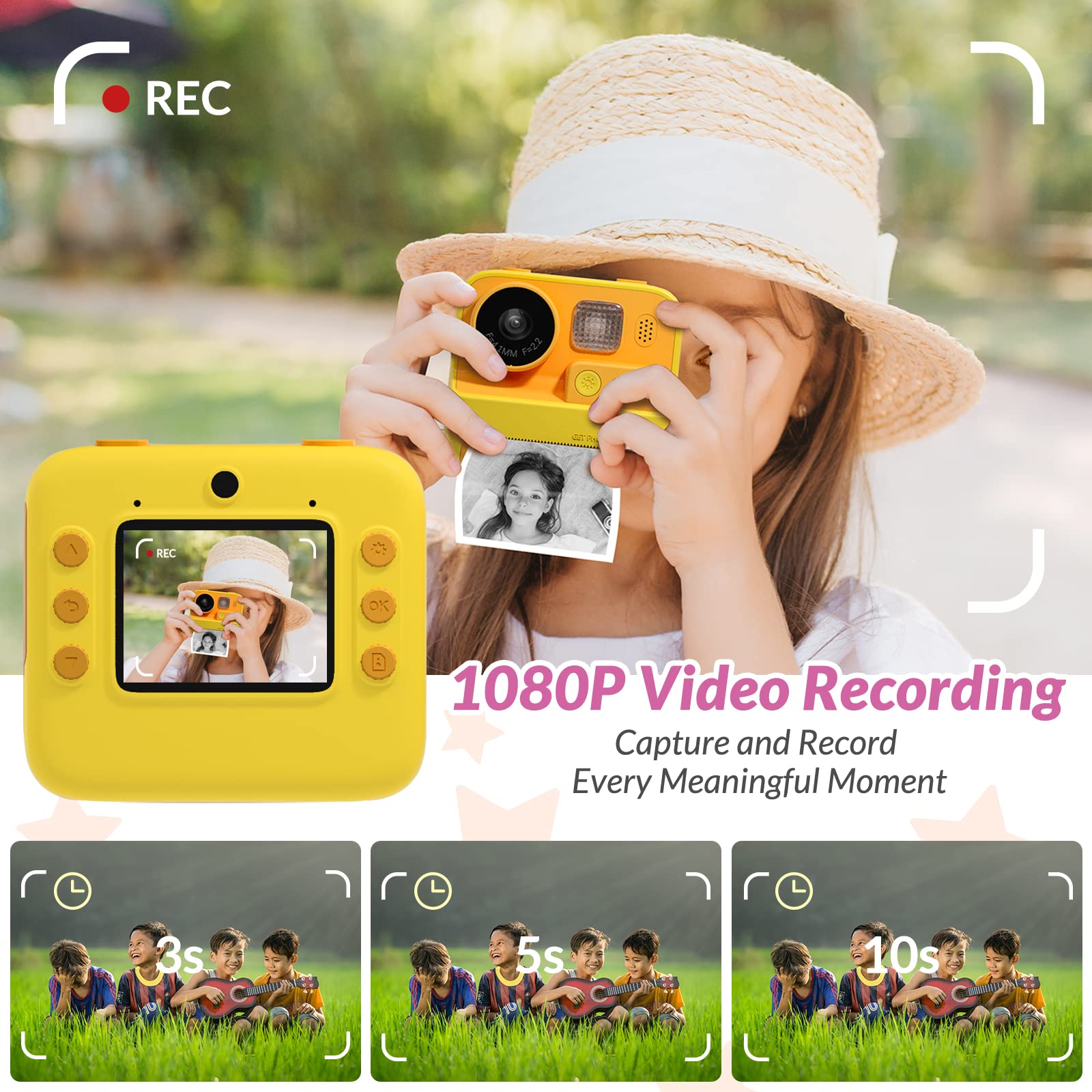 Foto 5 pulgar | Cámara Mafiti Kids Instant Print, 48 Mp, Vídeo Para Selfies Y 1080p - Venta Internacional.