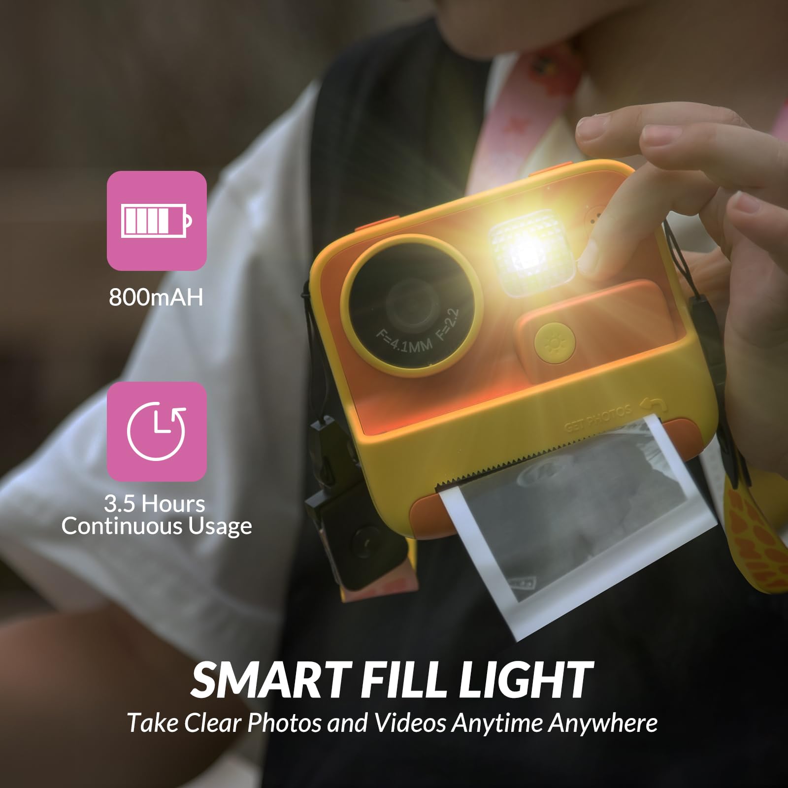 Foto 6 pulgar | Cámara Mafiti Kids Instant Print, 48 Mp, Vídeo Para Selfies Y 1080p - Venta Internacional.