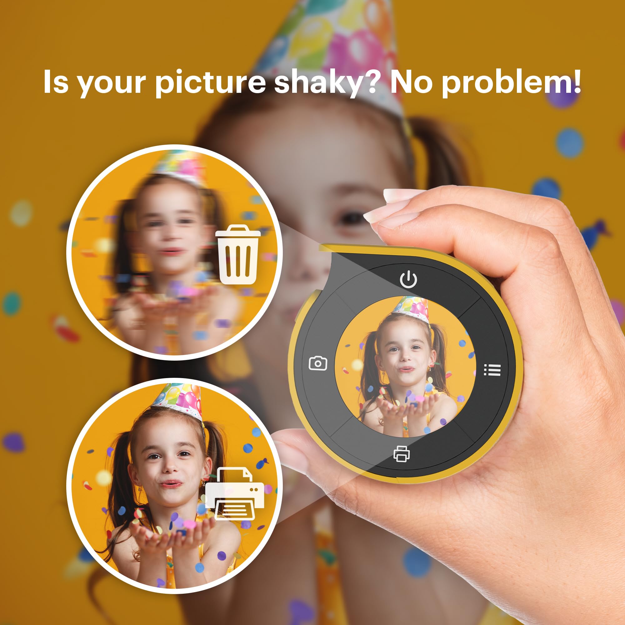 Foto 4 | Cámara Digital Instantánea E Impresora De Etiquetas Fotográficas Kodak Memo Shot Era Kids Yellow - Venta Internacional