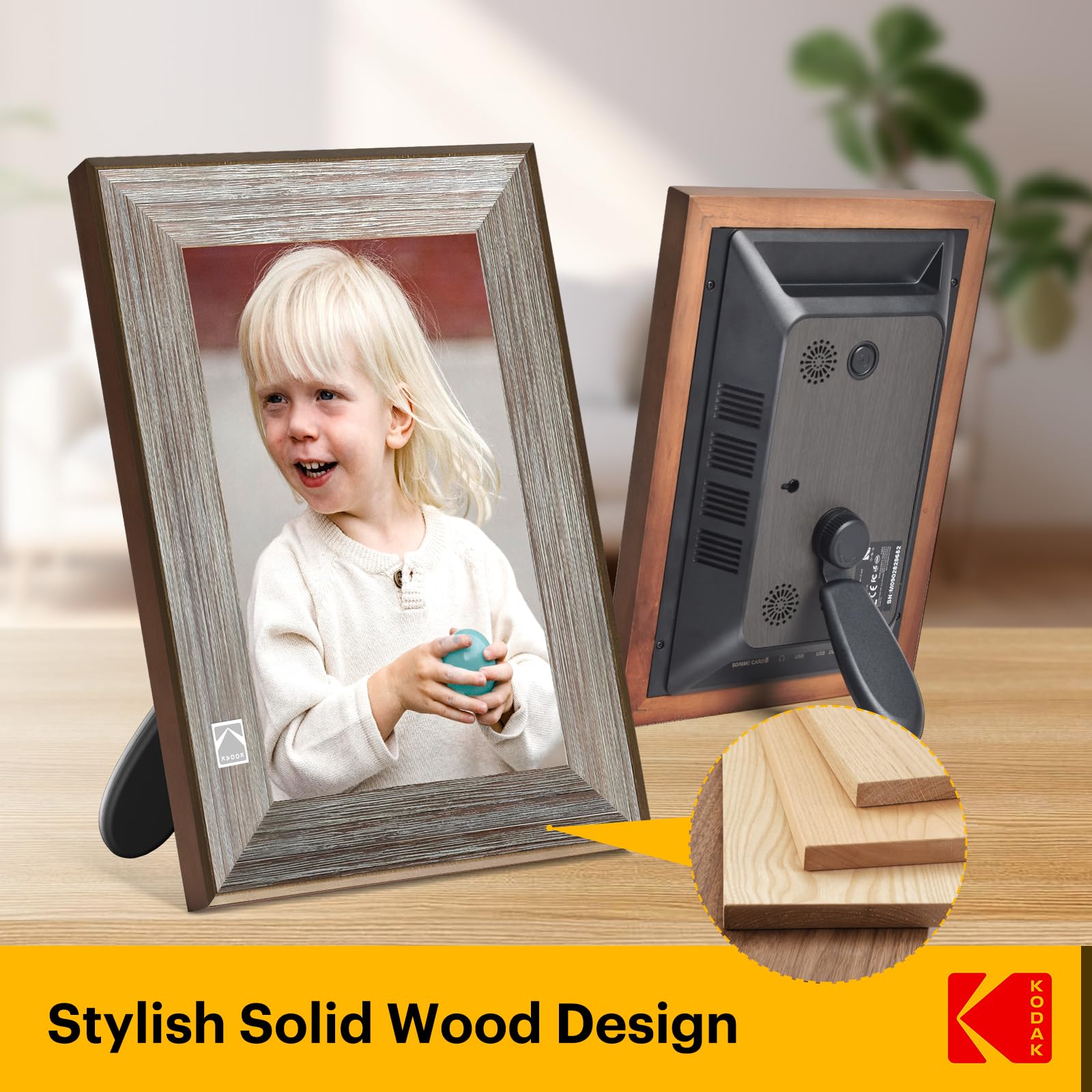 Foto 5 pulgar | Marco De Fotos Digital Kodak Wooden Wifi 10,1'' 32gb Con Aplicación - Venta Internacional.