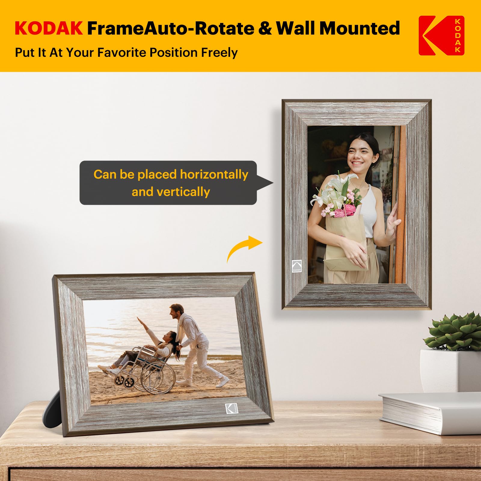 Foto 5 | Marco De Fotos Digital Kodak Wooden Wifi 10,1'' 32gb Con Aplicación - Venta Internacional.