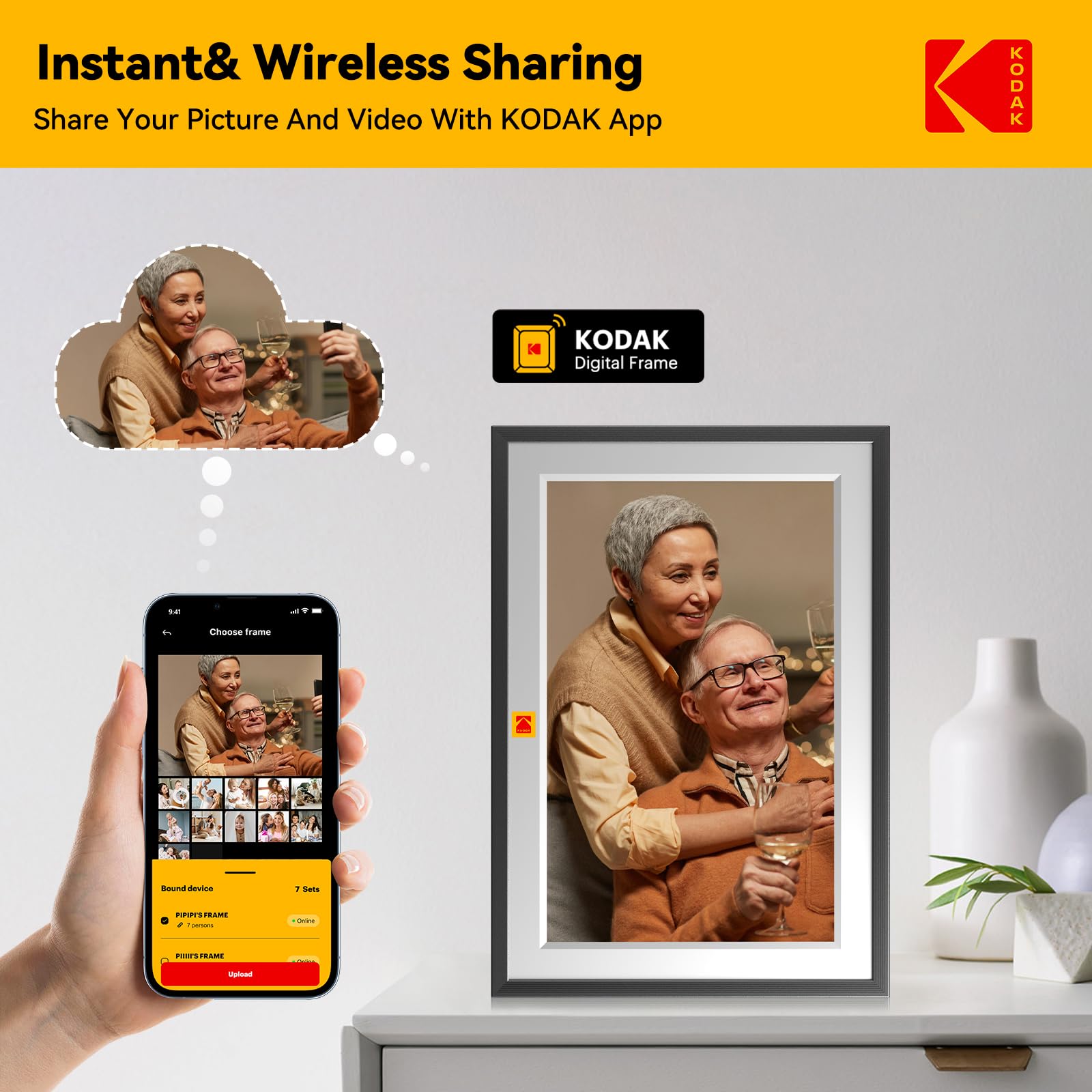 Foto 4 | Marco De Fotos Digital Kodak De 10,1 Pulgadas Con Wifi De 32 Gb De Almacenamiento - Venta Internacional.