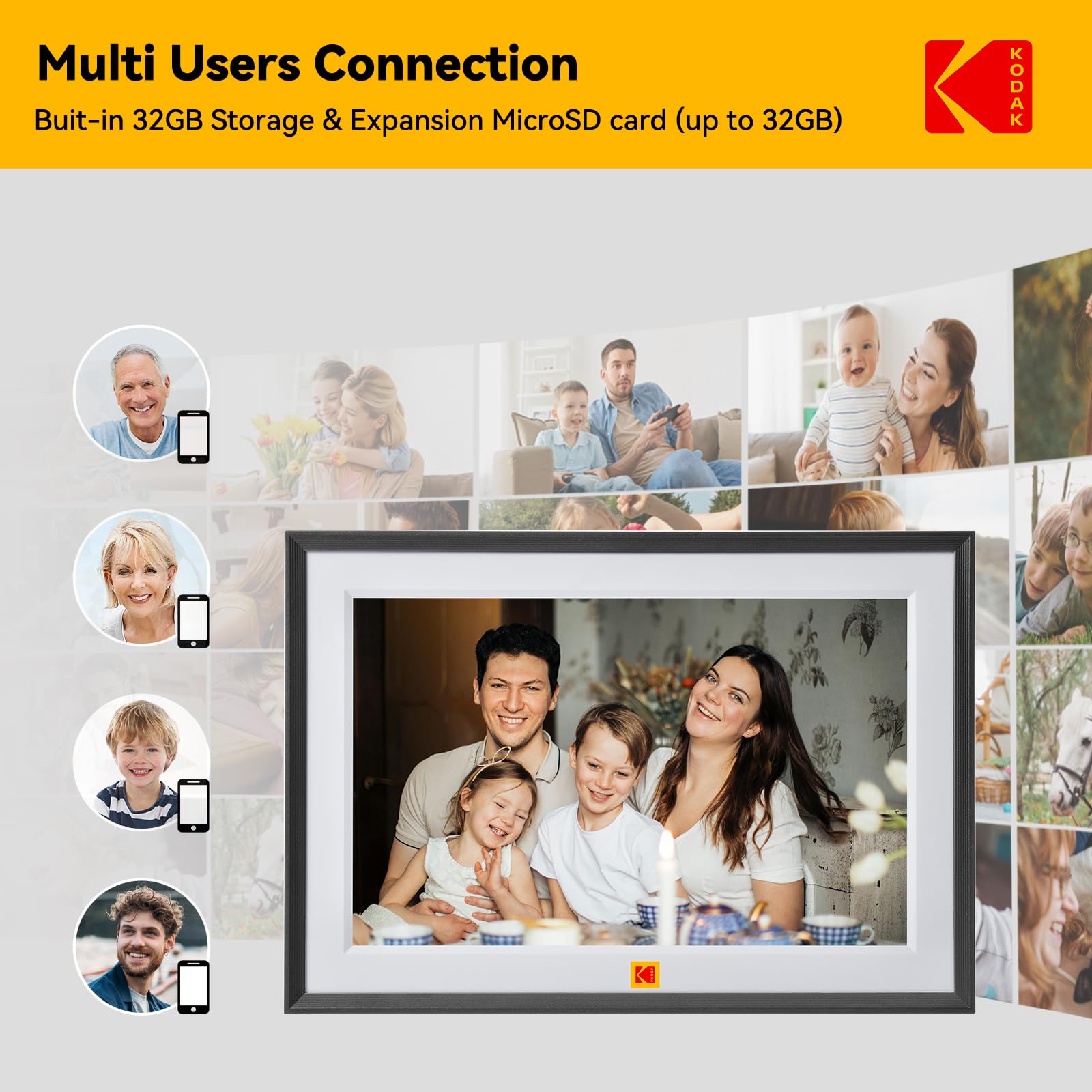 Foto 5 | Marco De Fotos Digital Kodak De 10,1 Pulgadas Con Wifi De 32 Gb De Almacenamiento - Venta Internacional.