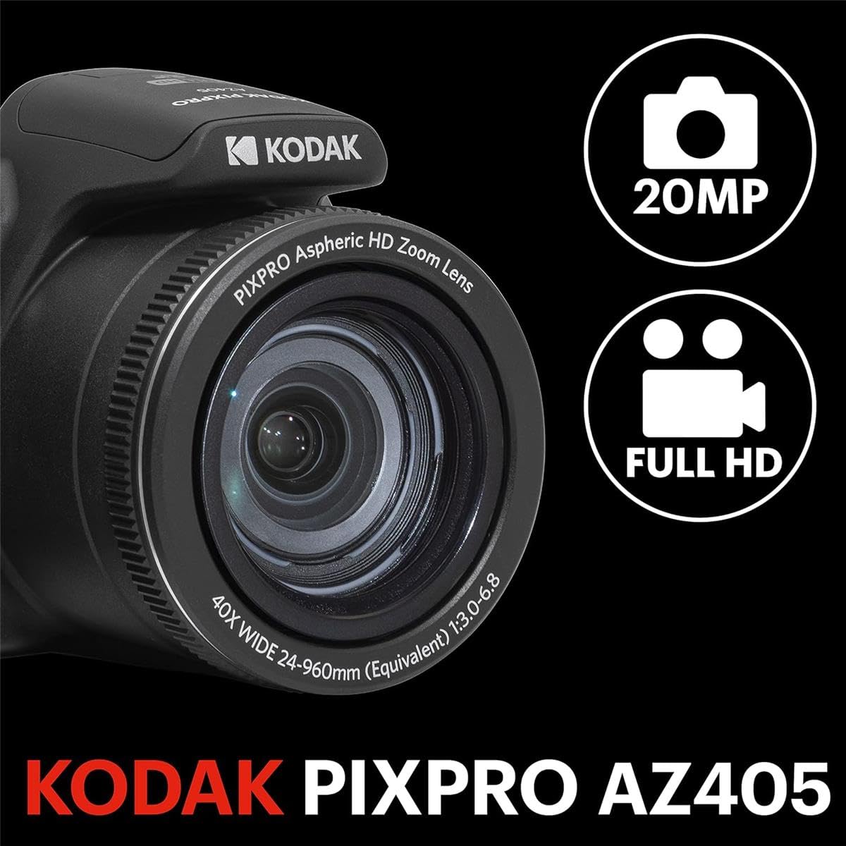 Foto 4 pulgar | Cámara Digital Kodak Pixpro Az405-bk 20mp 40x Zoom 24mm - Venta Internacional.