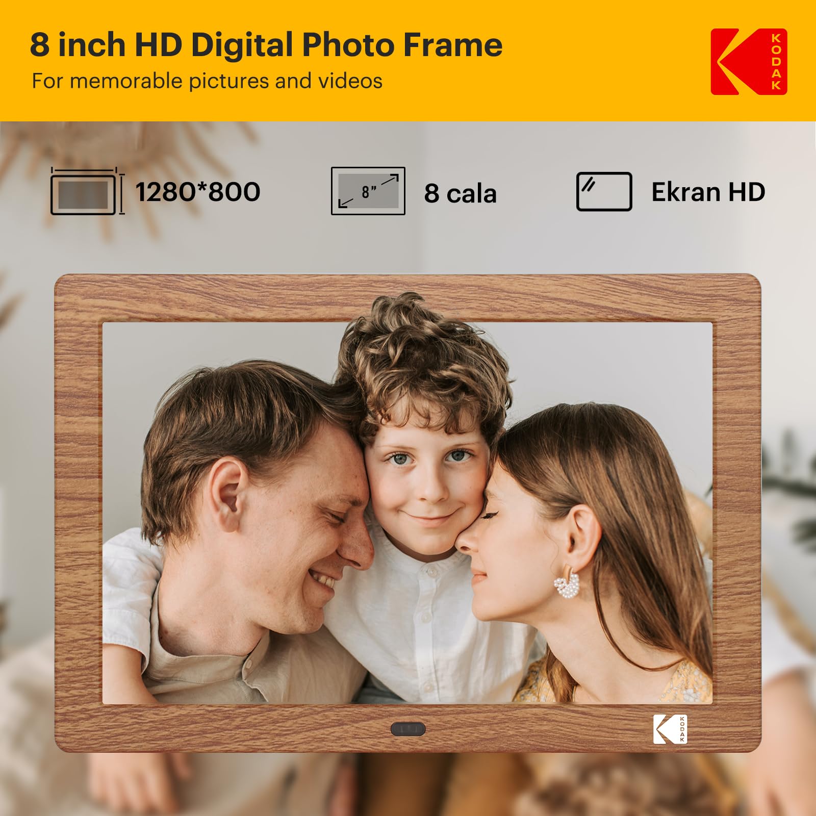 Foto 3 | Marco De Fotos Digital Kodak Con Pantalla Hd De 8 Pulgadas Y 1280x800 - Venta Internacional.