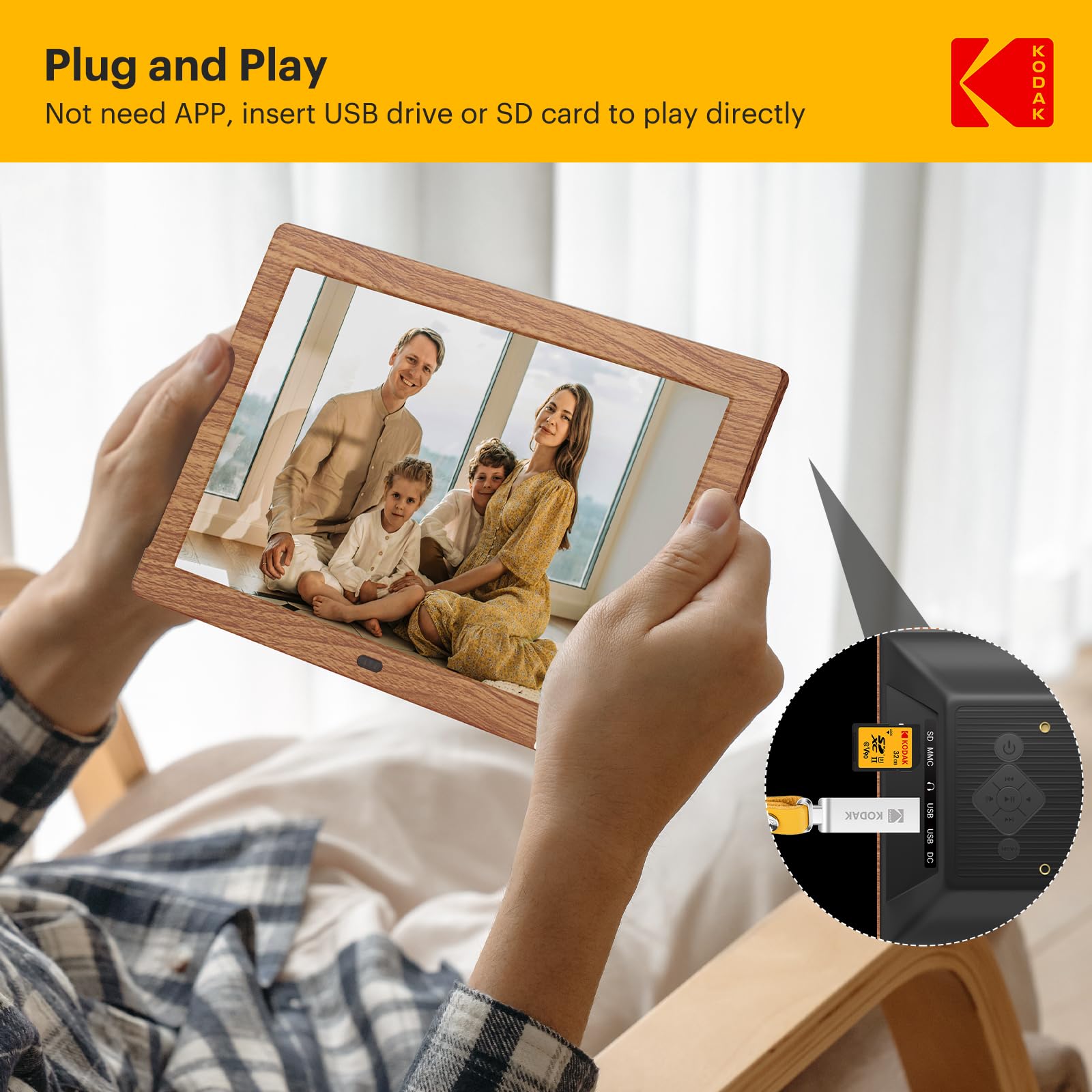 Foto 6 | Marco De Fotos Digital Kodak Con Pantalla Hd De 8 Pulgadas Y 1280x800 - Venta Internacional.