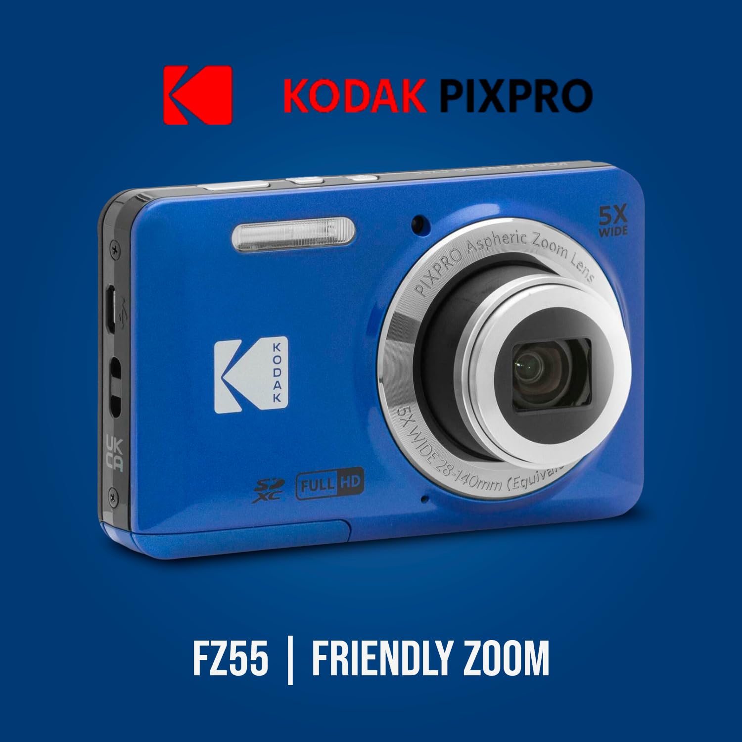 Foto 2 | Cámara Digital Kodak Pixpro Friendly Zoom Fz55 (azul) - Venta Internacional.