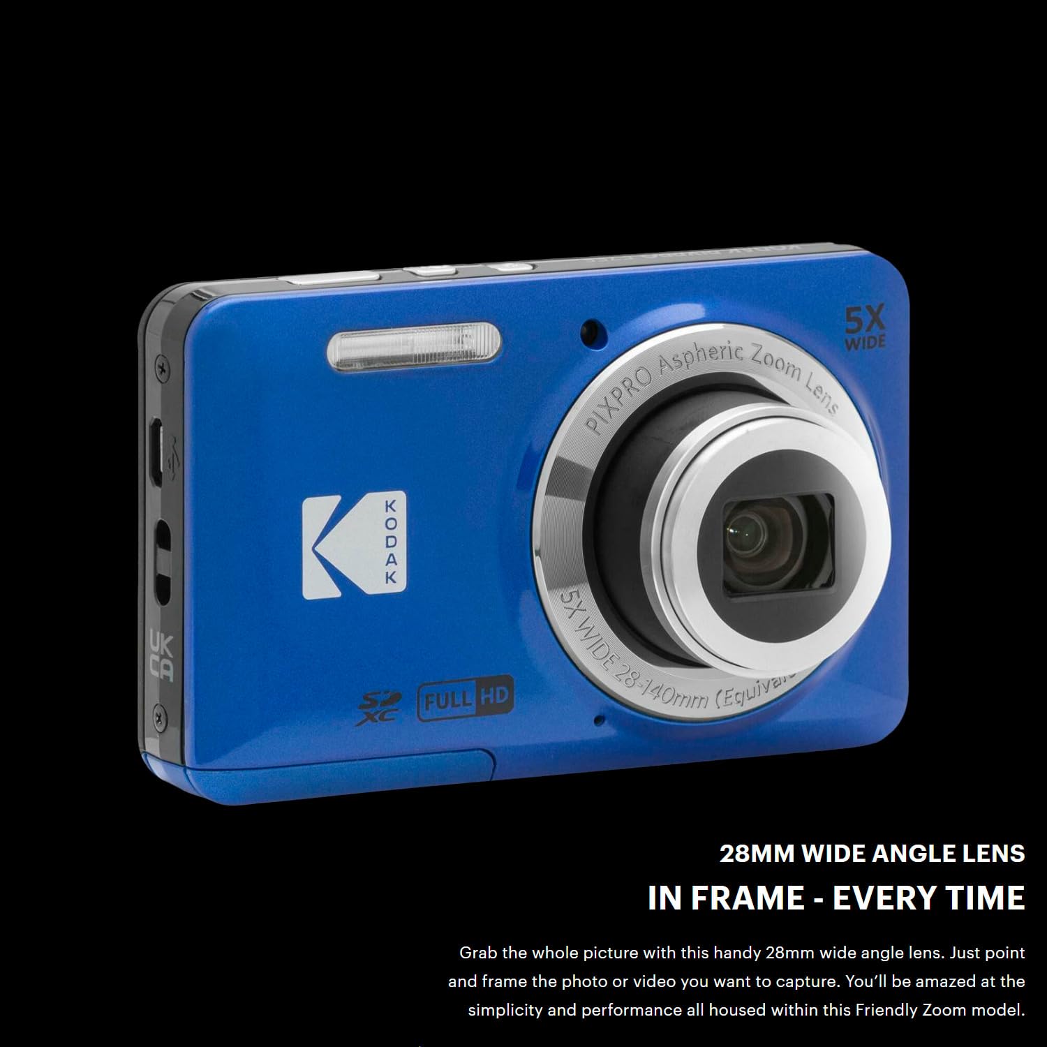 Foto 5 | Cámara Digital Kodak Pixpro Friendly Zoom Fz55 (azul) - Venta Internacional.