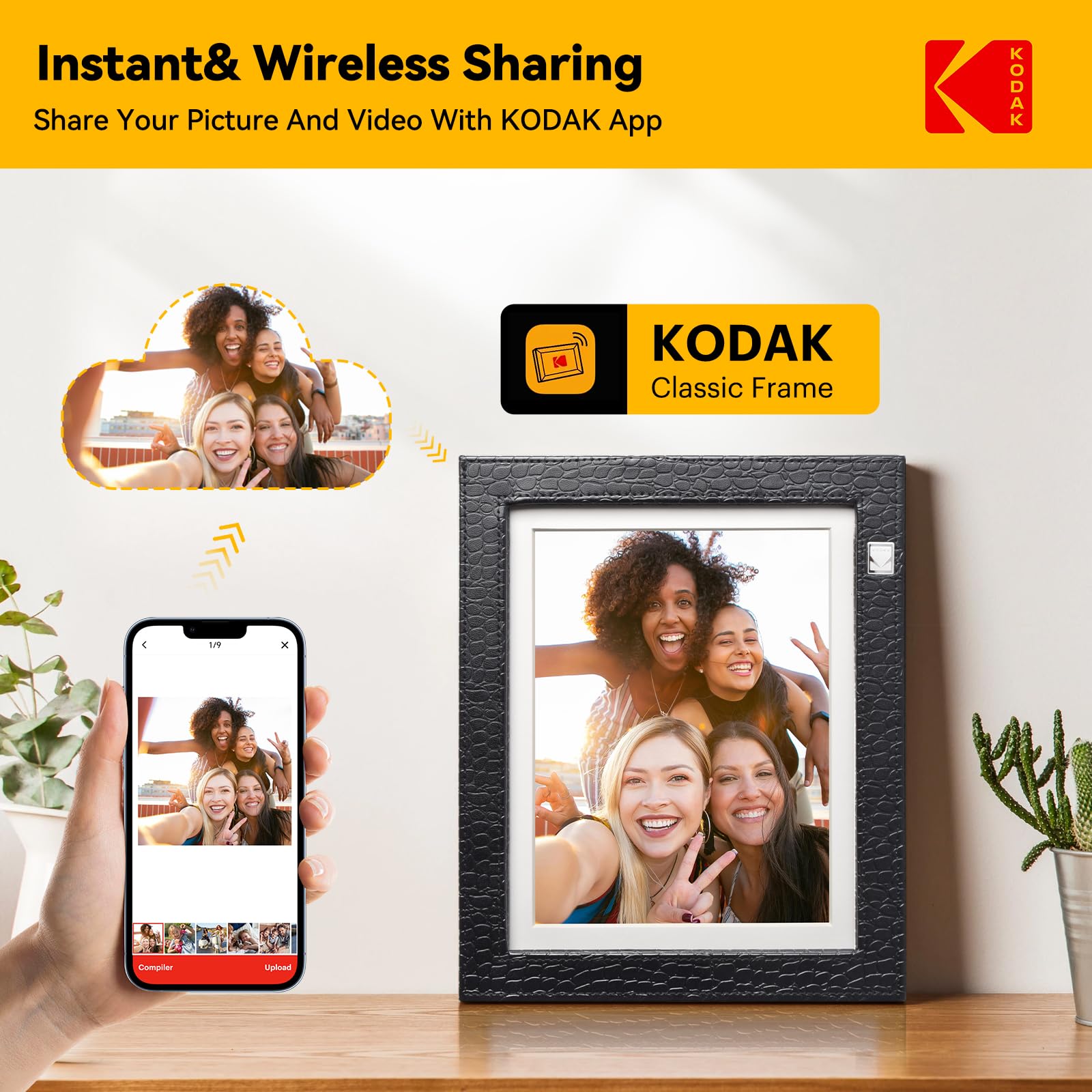 Foto 2 | Marco De Fotos Digital Kodak, Pantalla Táctil 2k De 9,7 Pulgadas, 32 Gb, Wifi - Venta Internacional.